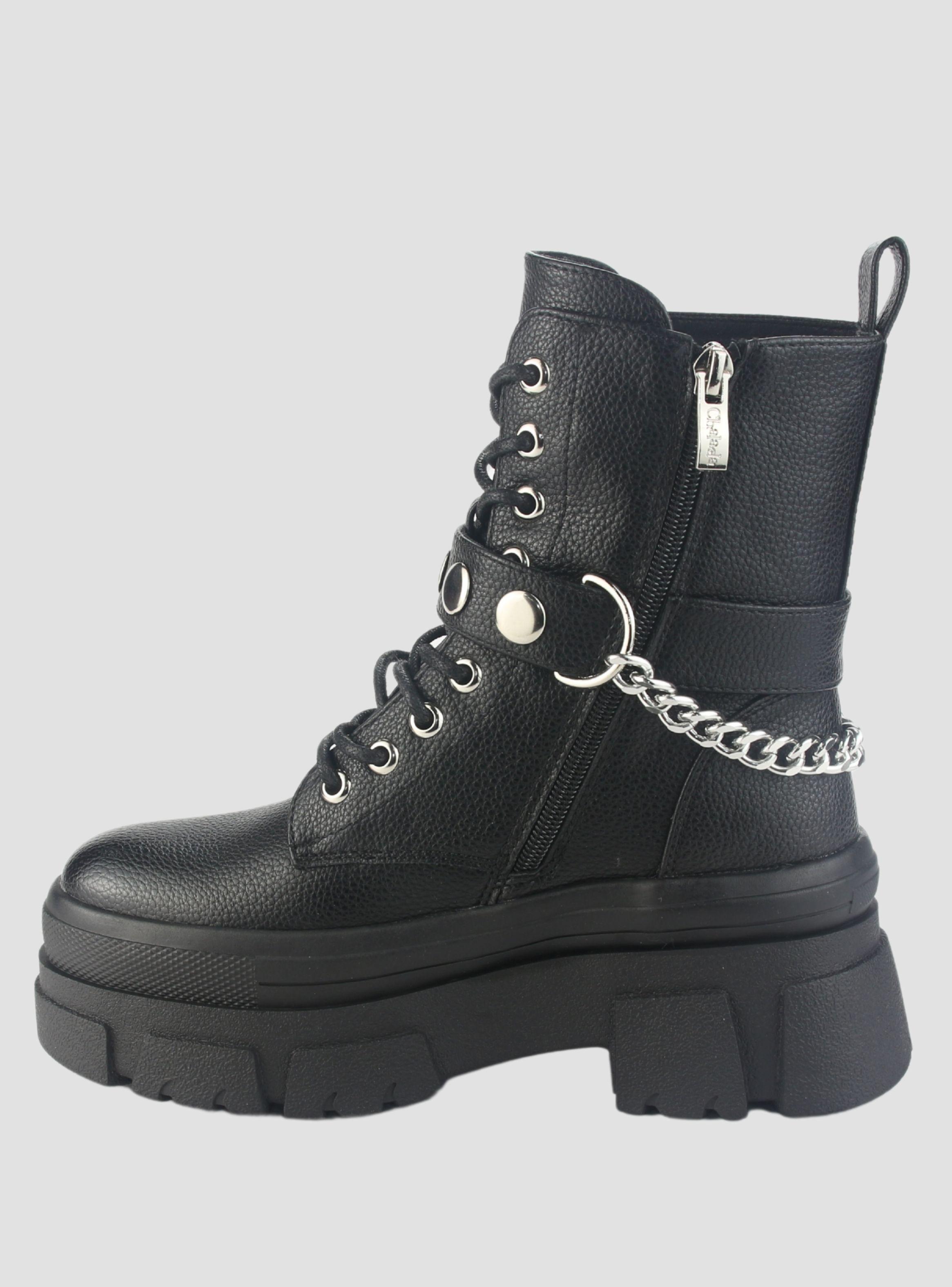 Botin Chalada Mujer Fley-3 Negro Casual-1