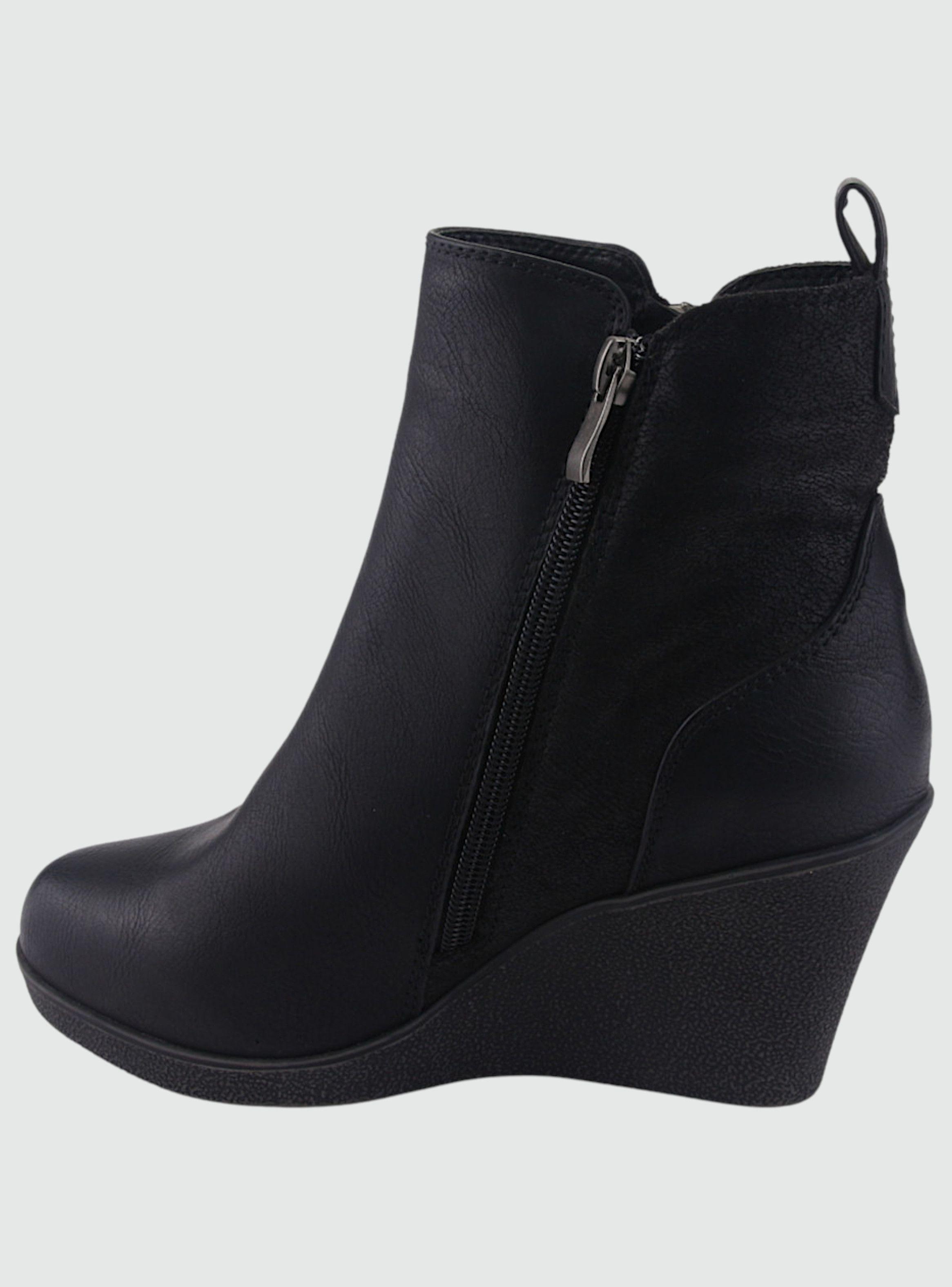 Botin Chalada Mujer Wedge-41 Negro Casual-1