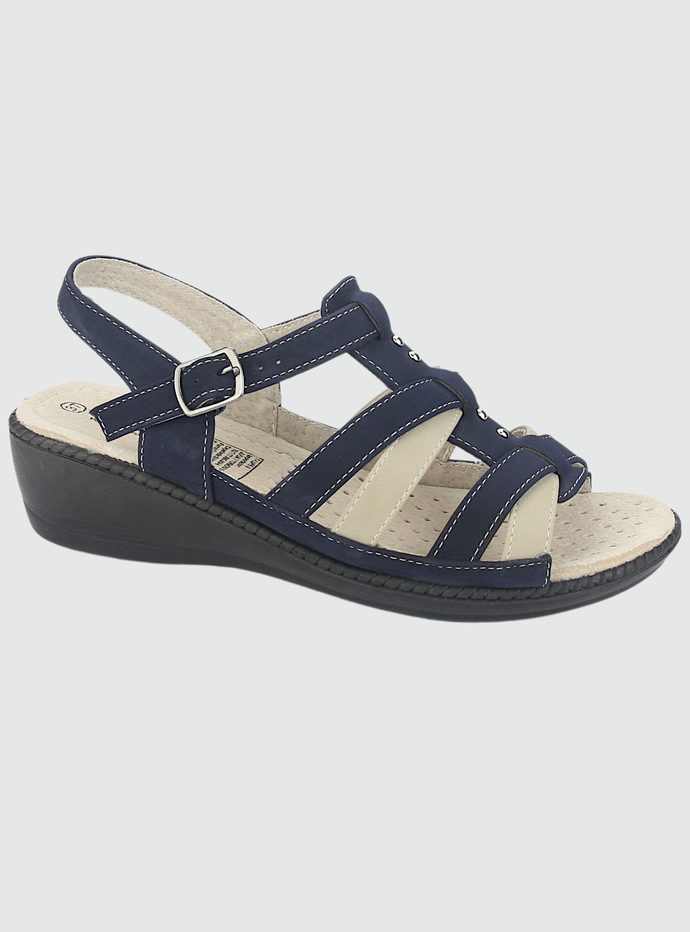 Sandalia Chalada Mujer Lupe-2 Azul Comfort-0