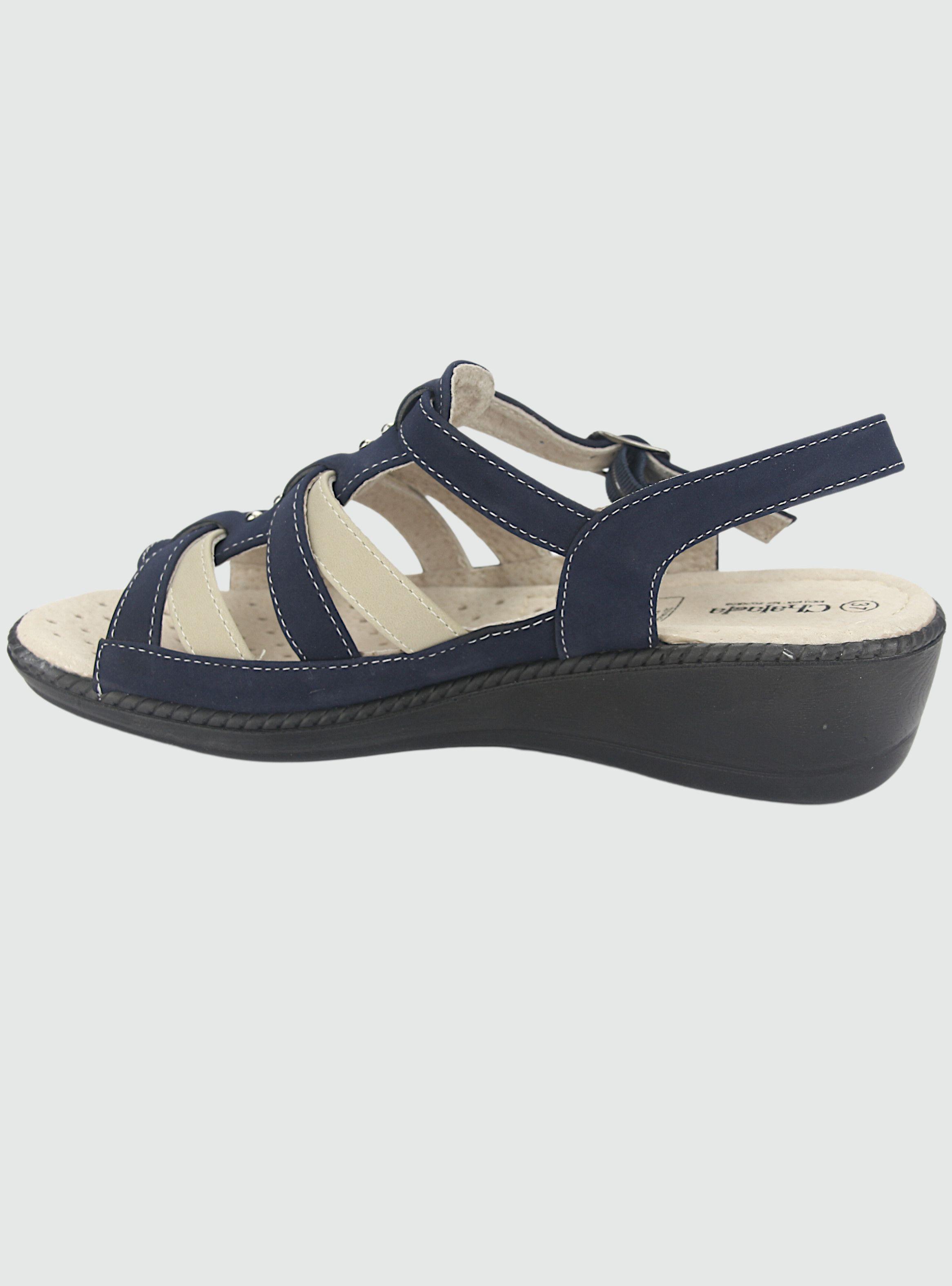 Sandalia Chalada Mujer Lupe-2 Azul Comfort-1