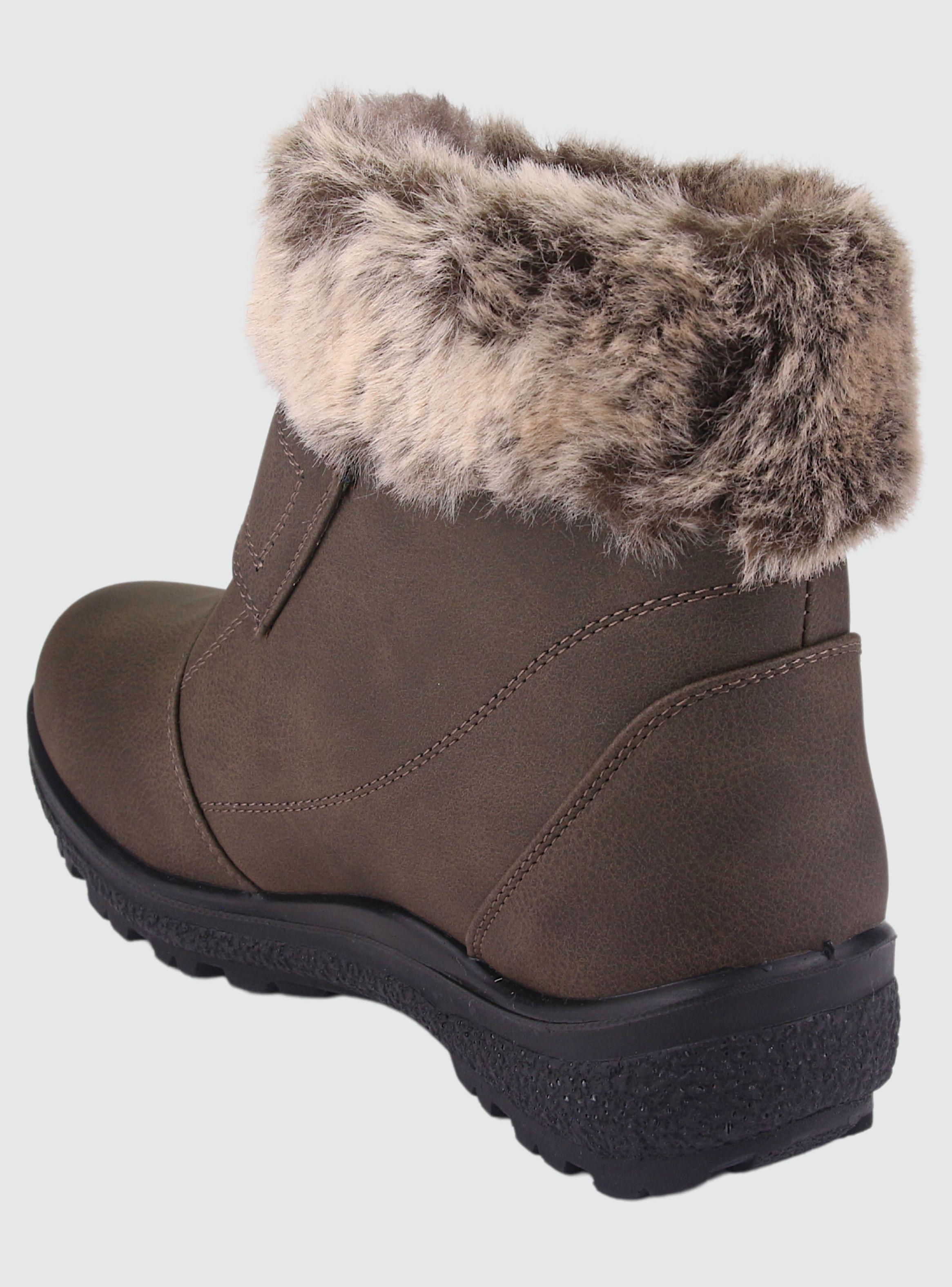 Botin Chalada Mujer Winter-2 Café Casual-3