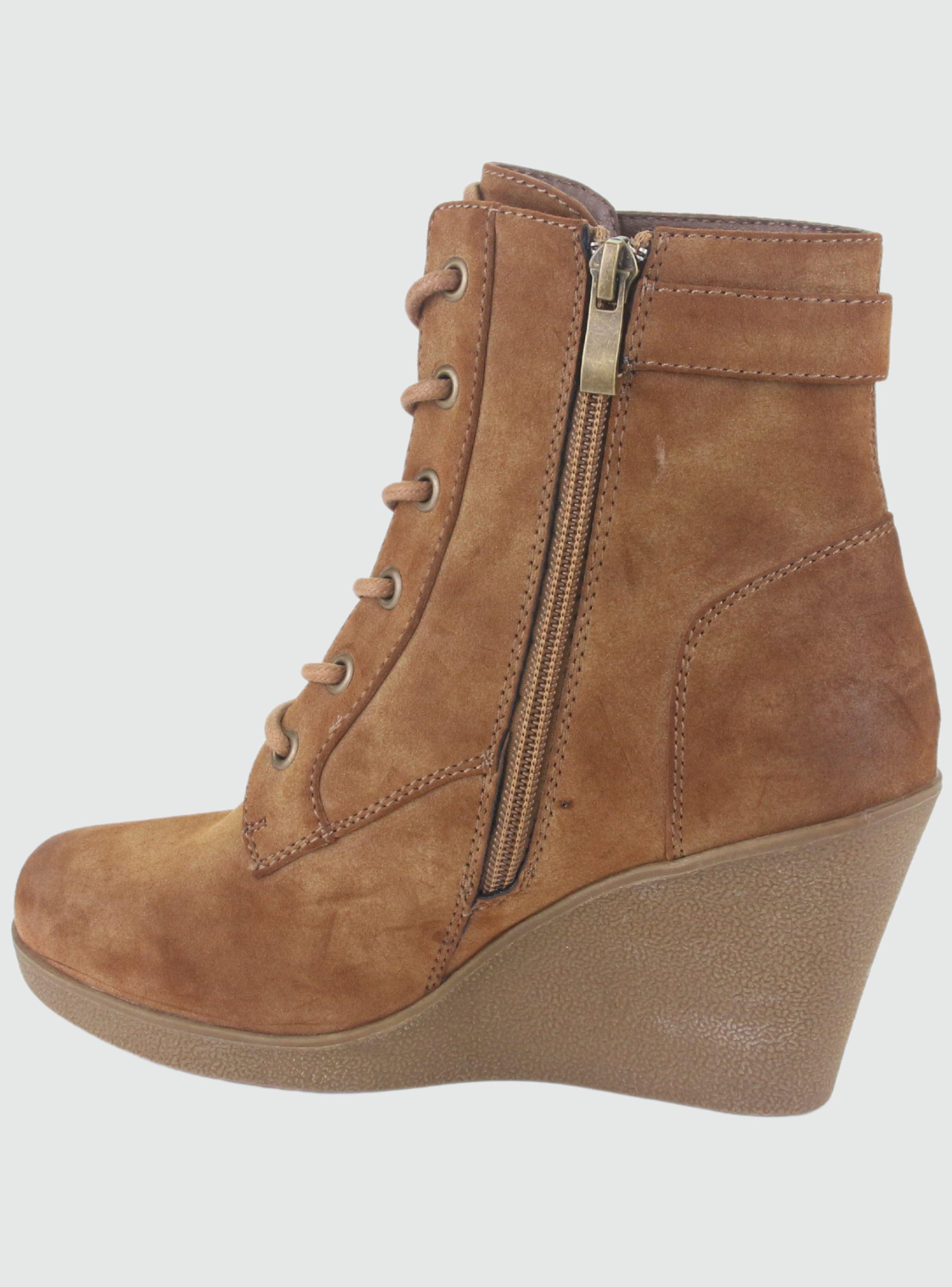 Botin Chalada Mujer Wedge-44 Tostado Casual-1