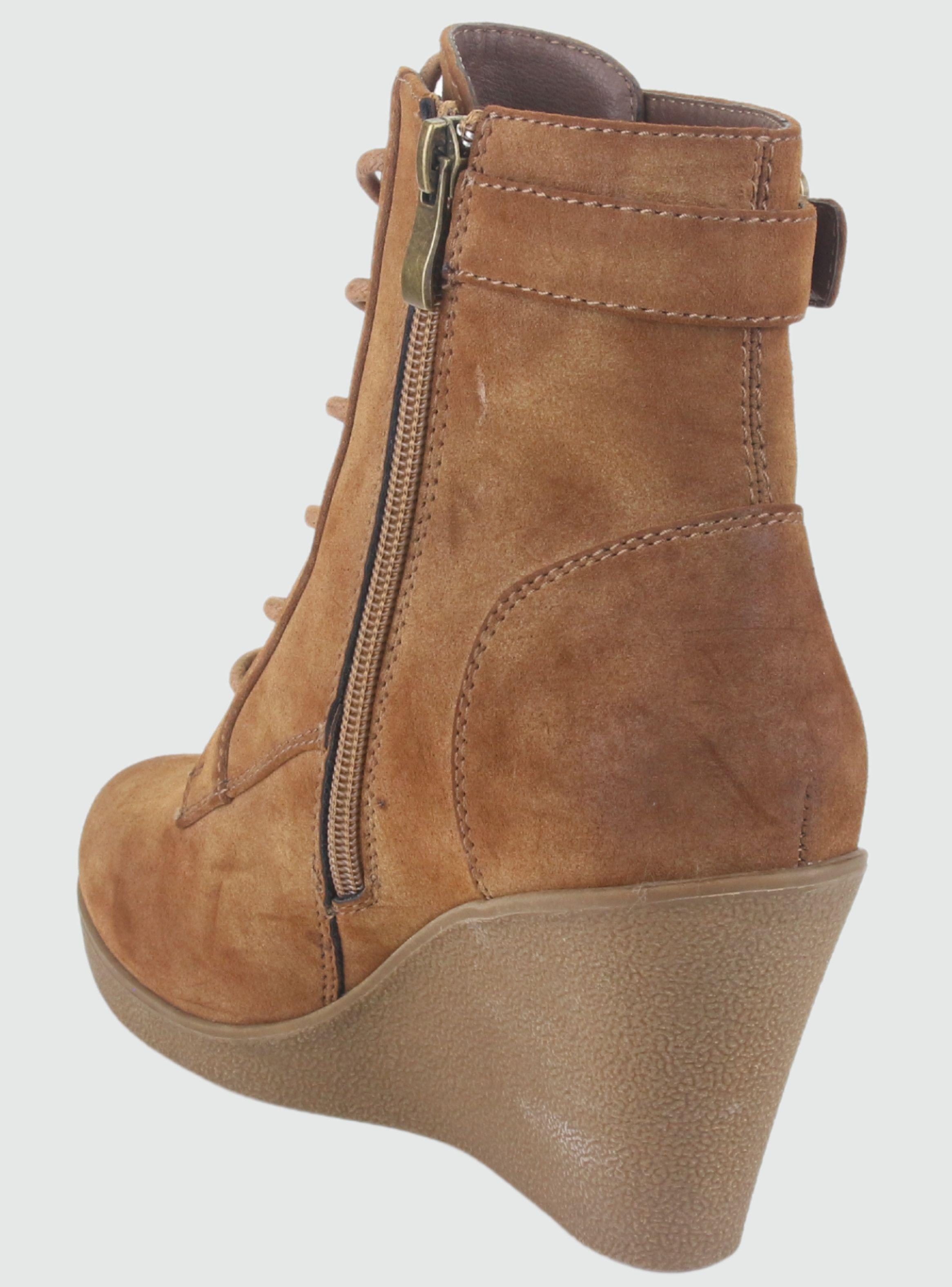 Botin Chalada Mujer Wedge-44 Tostado Casual-3