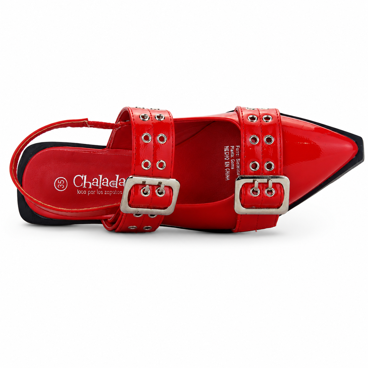 Ballerina Rojo Mujer Casual Chalada Slik-4