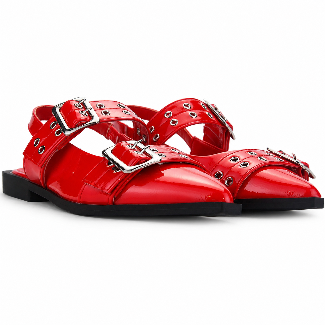 Ballerina Rojo Mujer Casual Chalada Slik-5