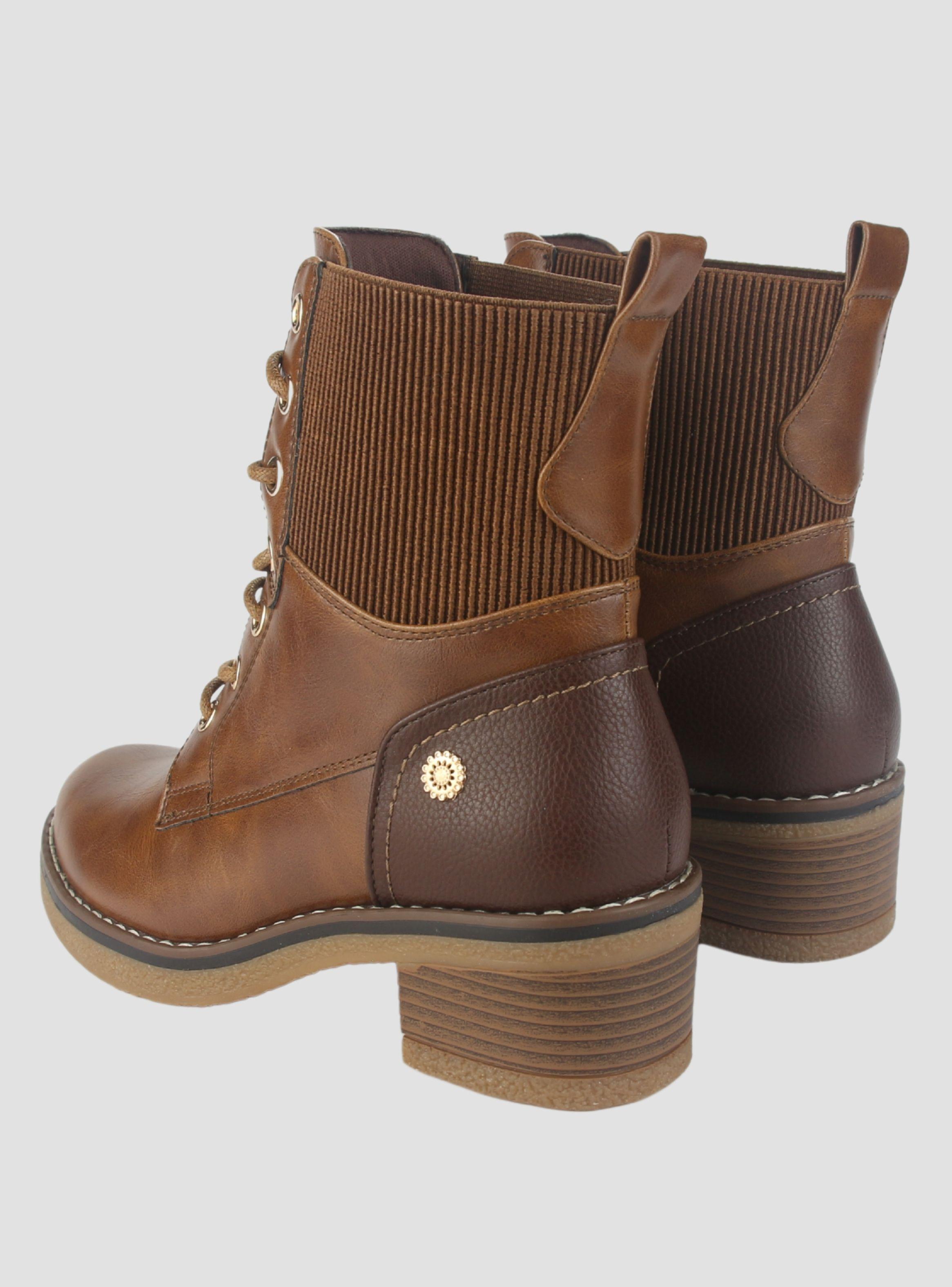 Botin Chalada Mujer Brike-2 Tostado Casual-5