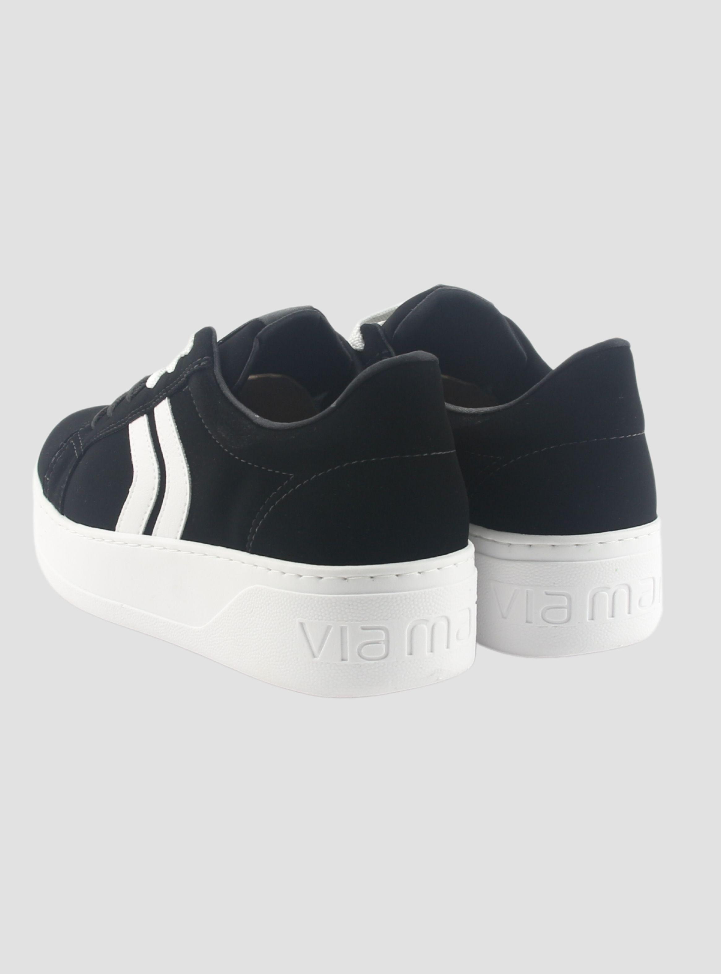 Zapatilla Via Marte Mujer 023-011-01 Negro Casual-5