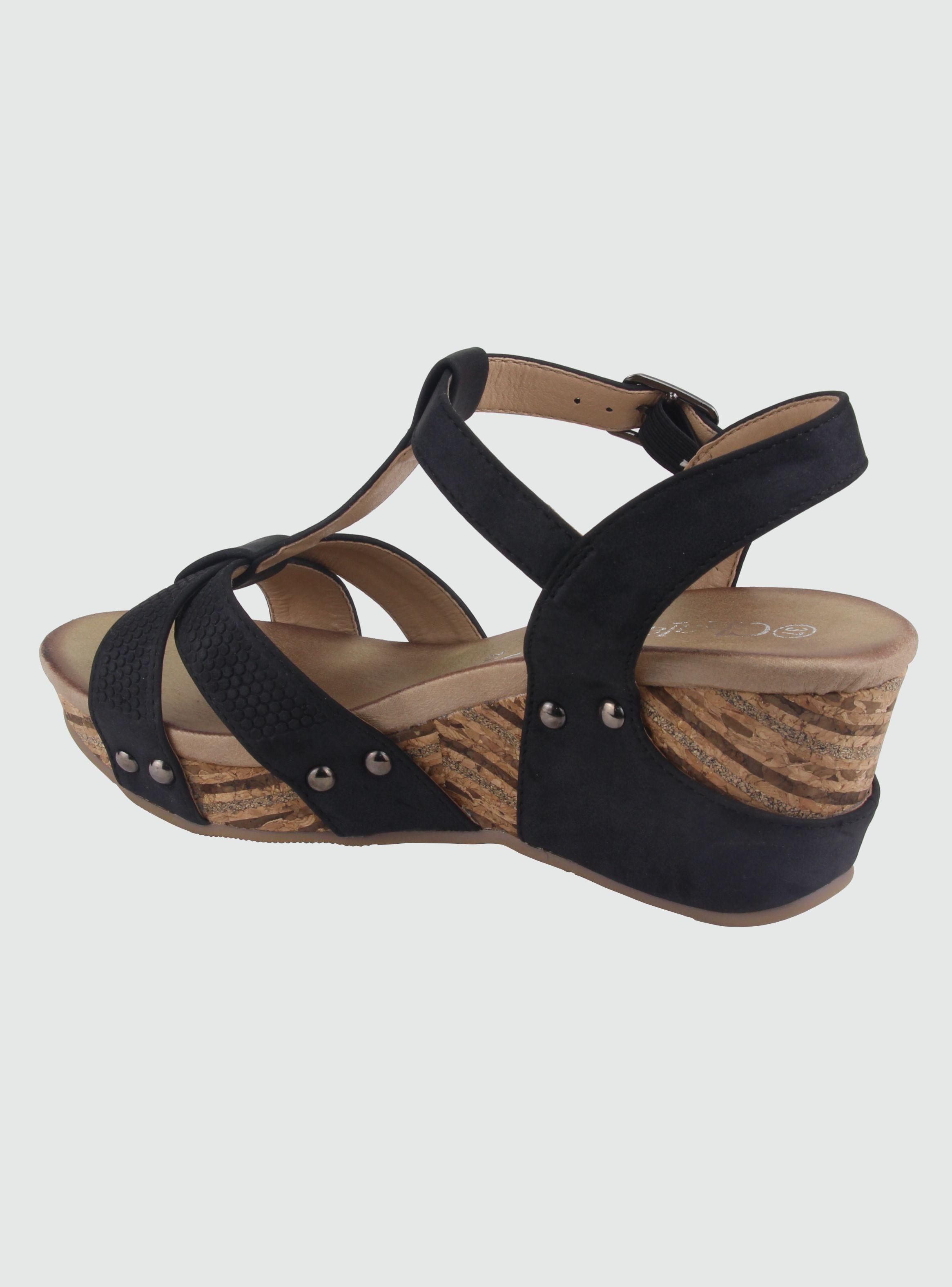 Sandalia Dorette Mujer Pasco-22 Negro Plataforma-1