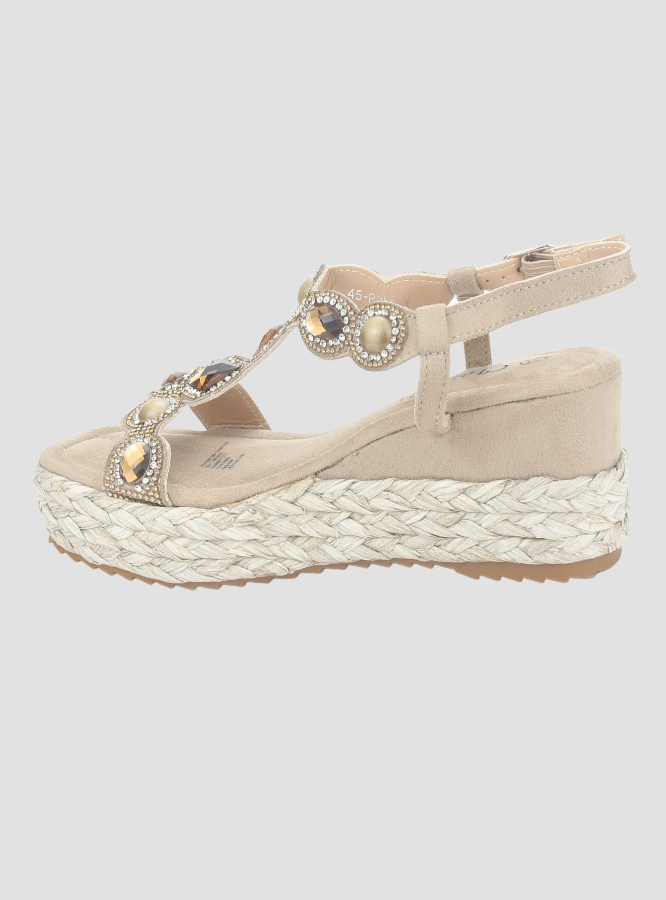 Sandalia Chalada Mujer Pole-1 Taupe Plataforma-1
