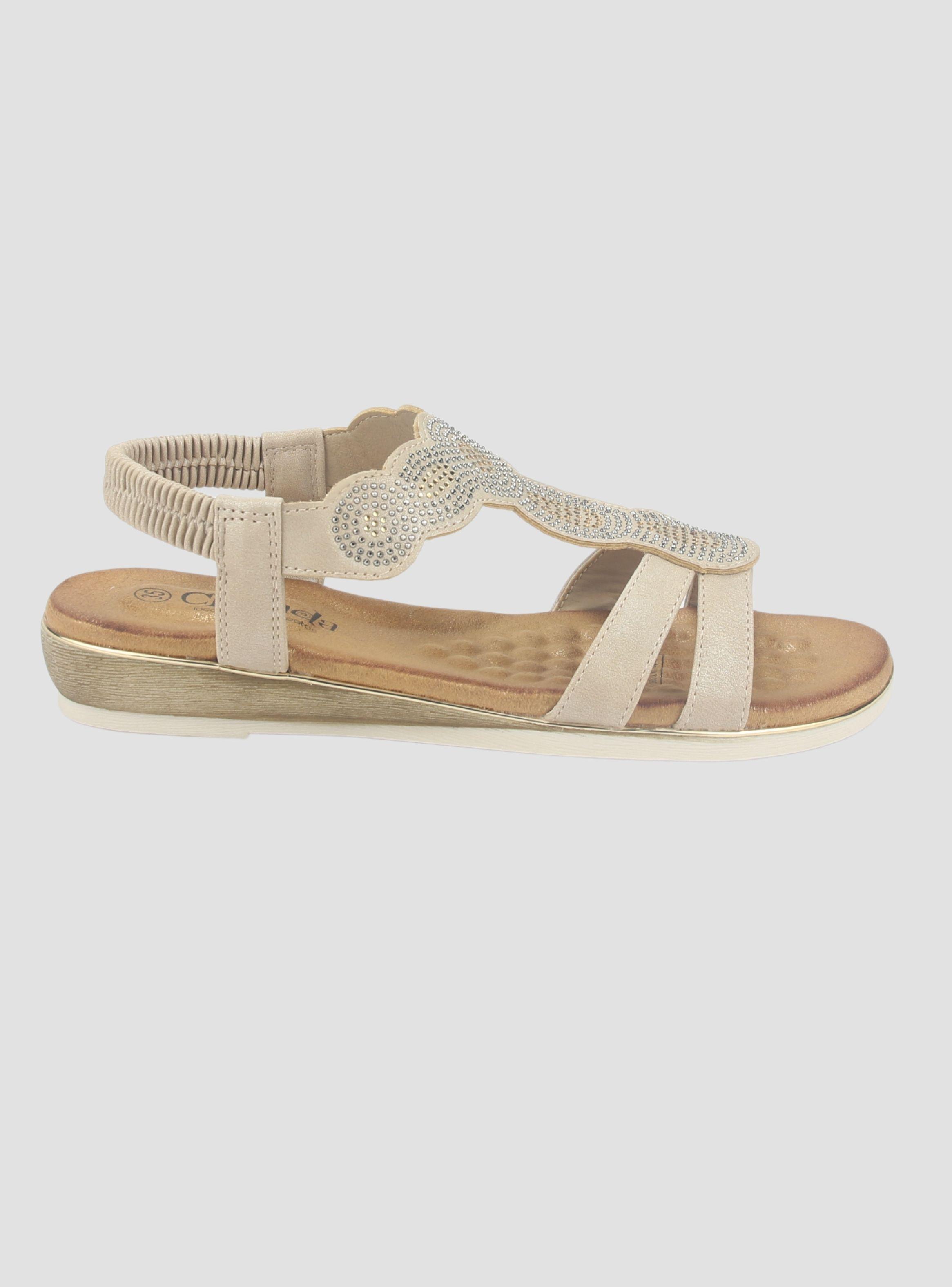 Sandalia Chalada Mujer Alka-1 Dorado Casual-0