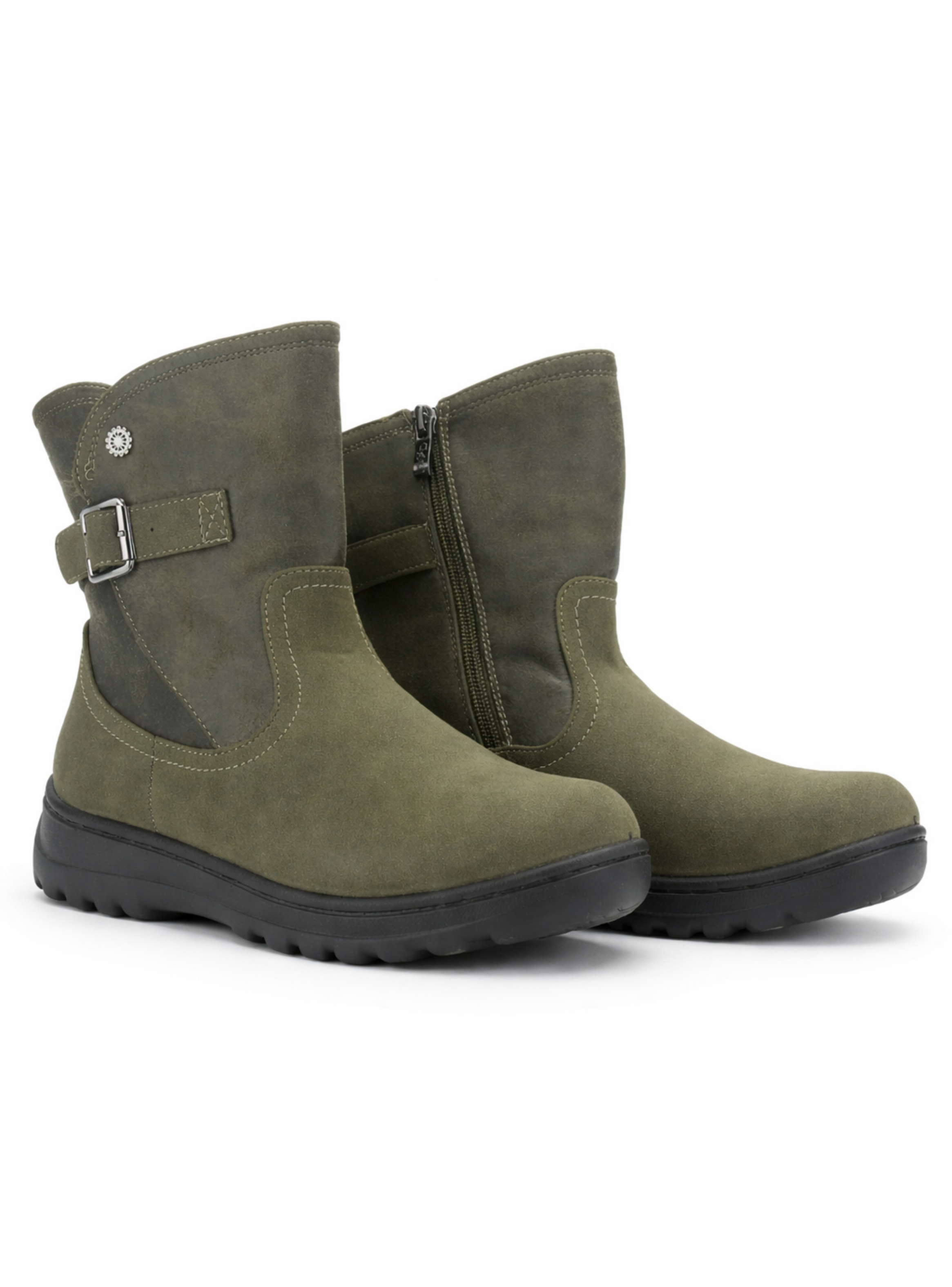 Botin Oliva Mujer Casual Chalada Qual-4