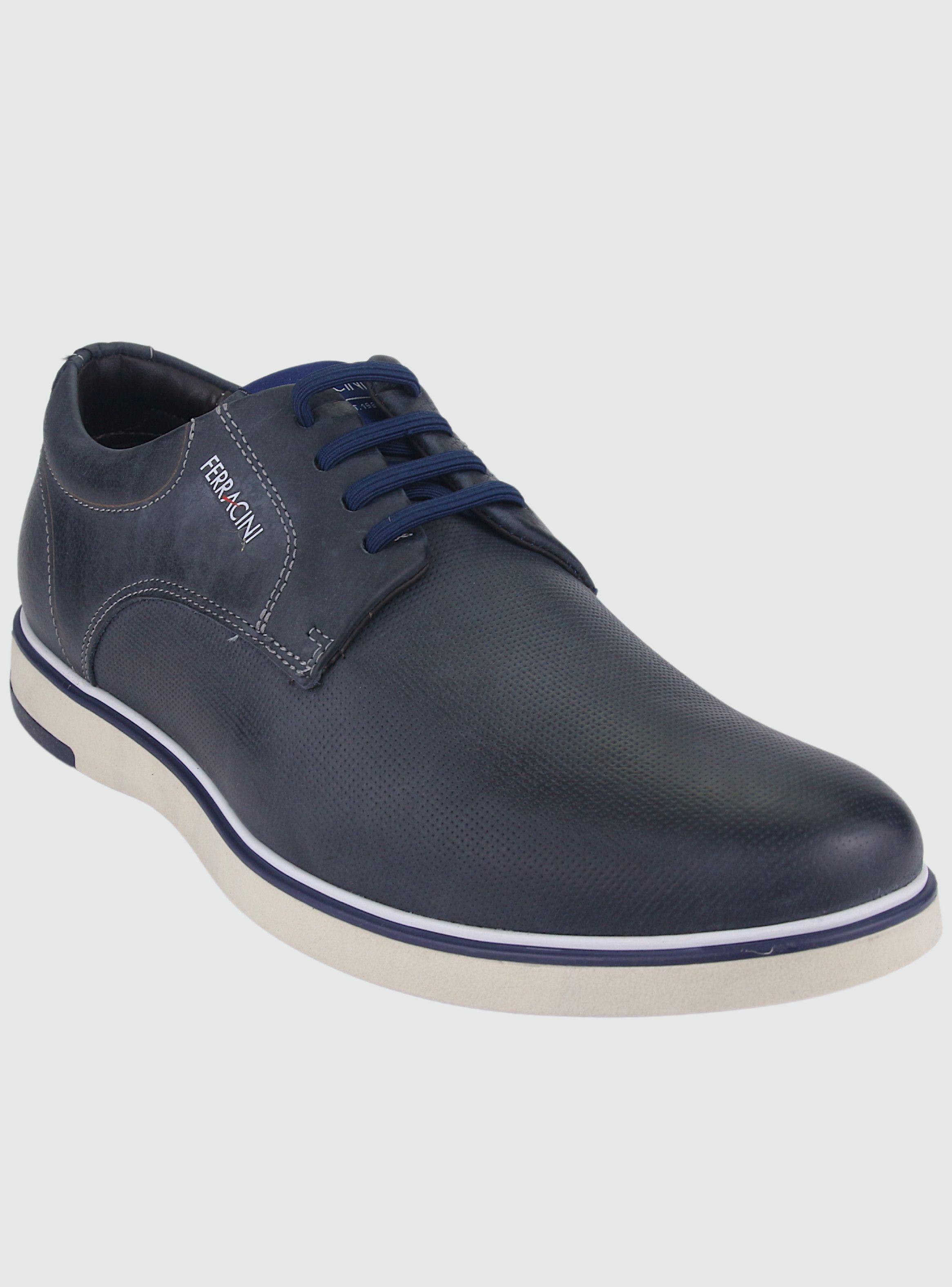 Zapato Ferracini Hombre 3025 Azul Casual-2