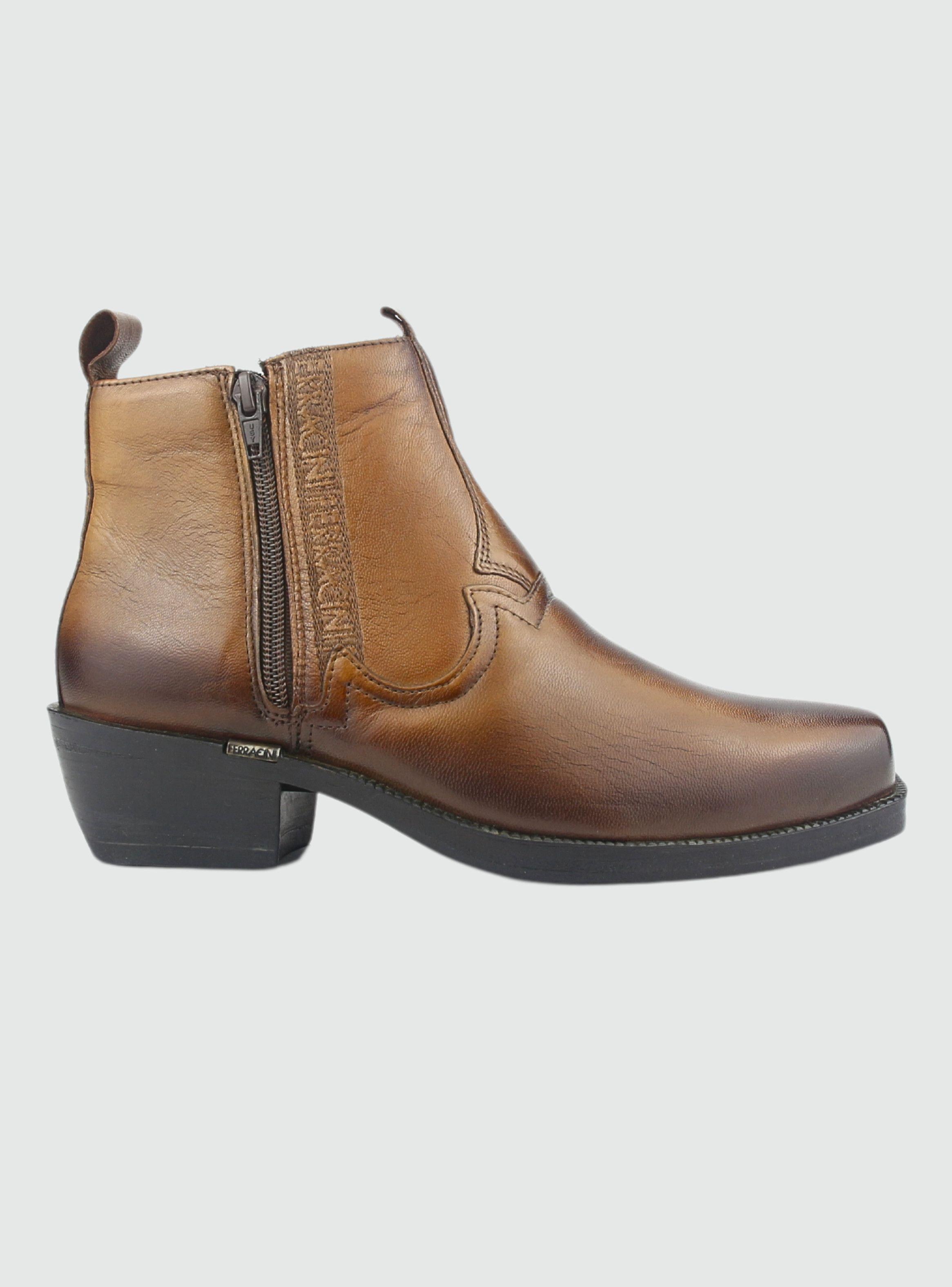 Botin Ferracini Hombre 8907 New Country Café Claro Casual-0