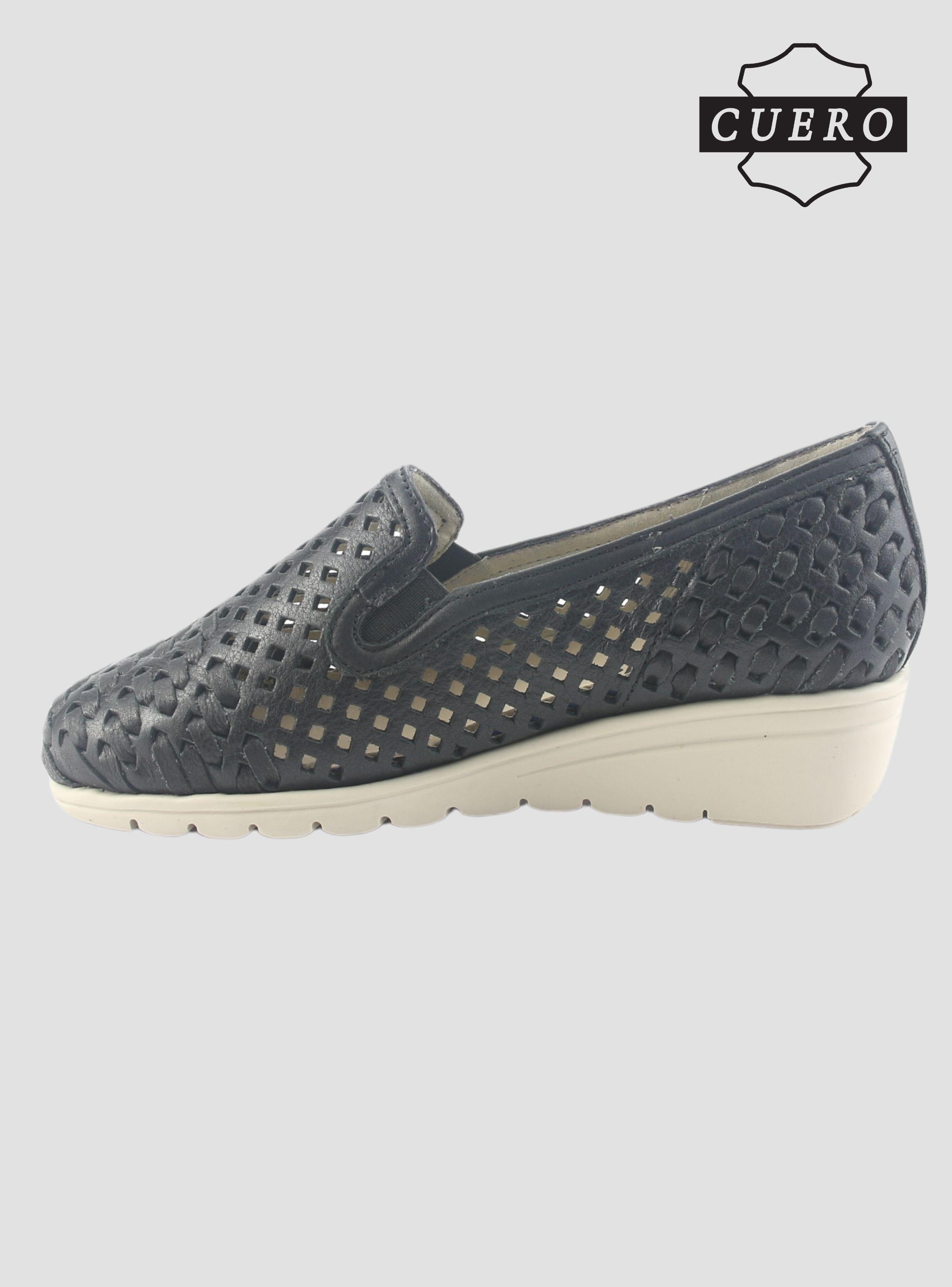 Zapato de Cuero Chalada Mujer Crose-1 Negro Casual-2