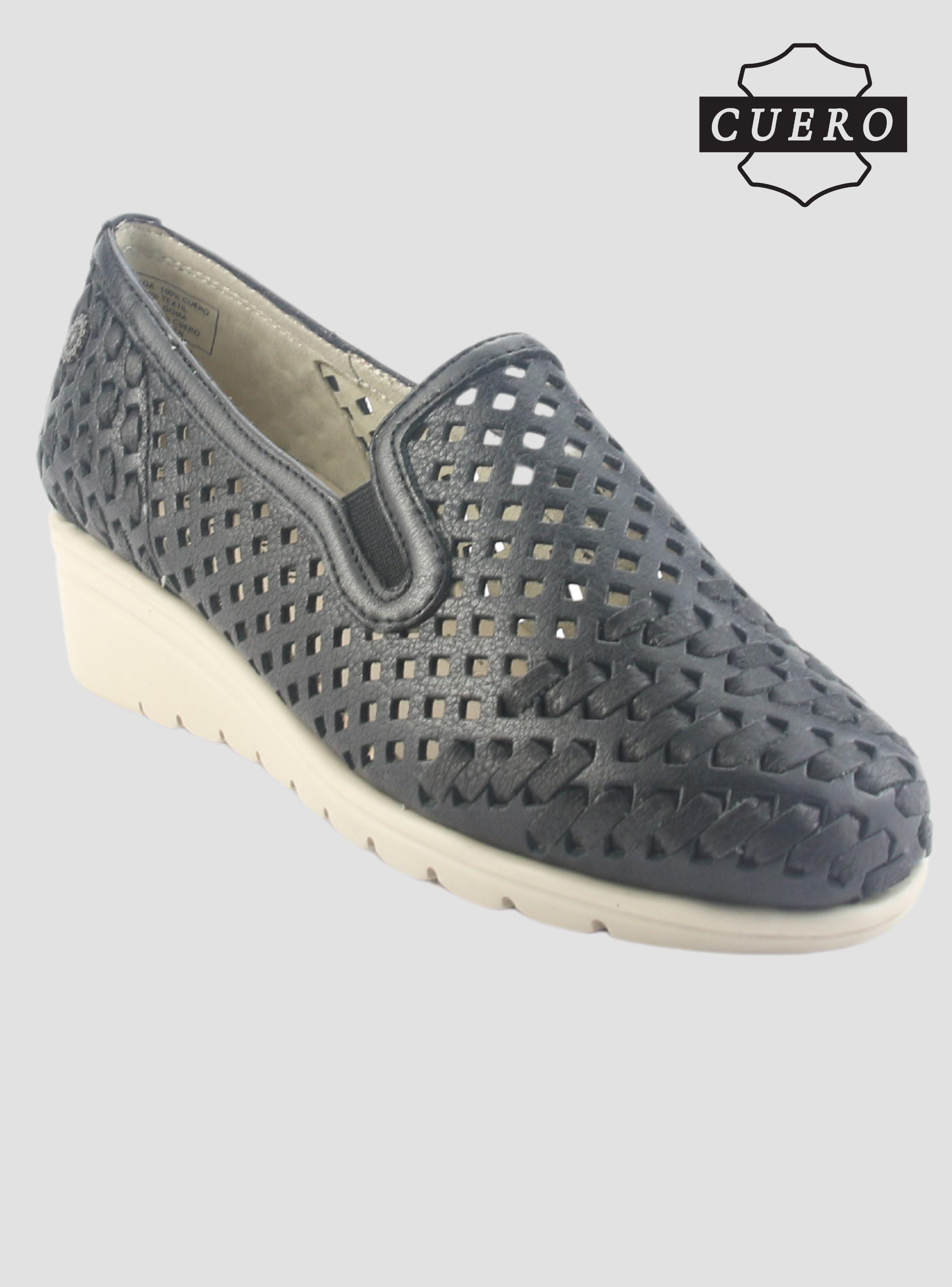 Zapato de Cuero Chalada Mujer Crose-1 Negro Casual-3