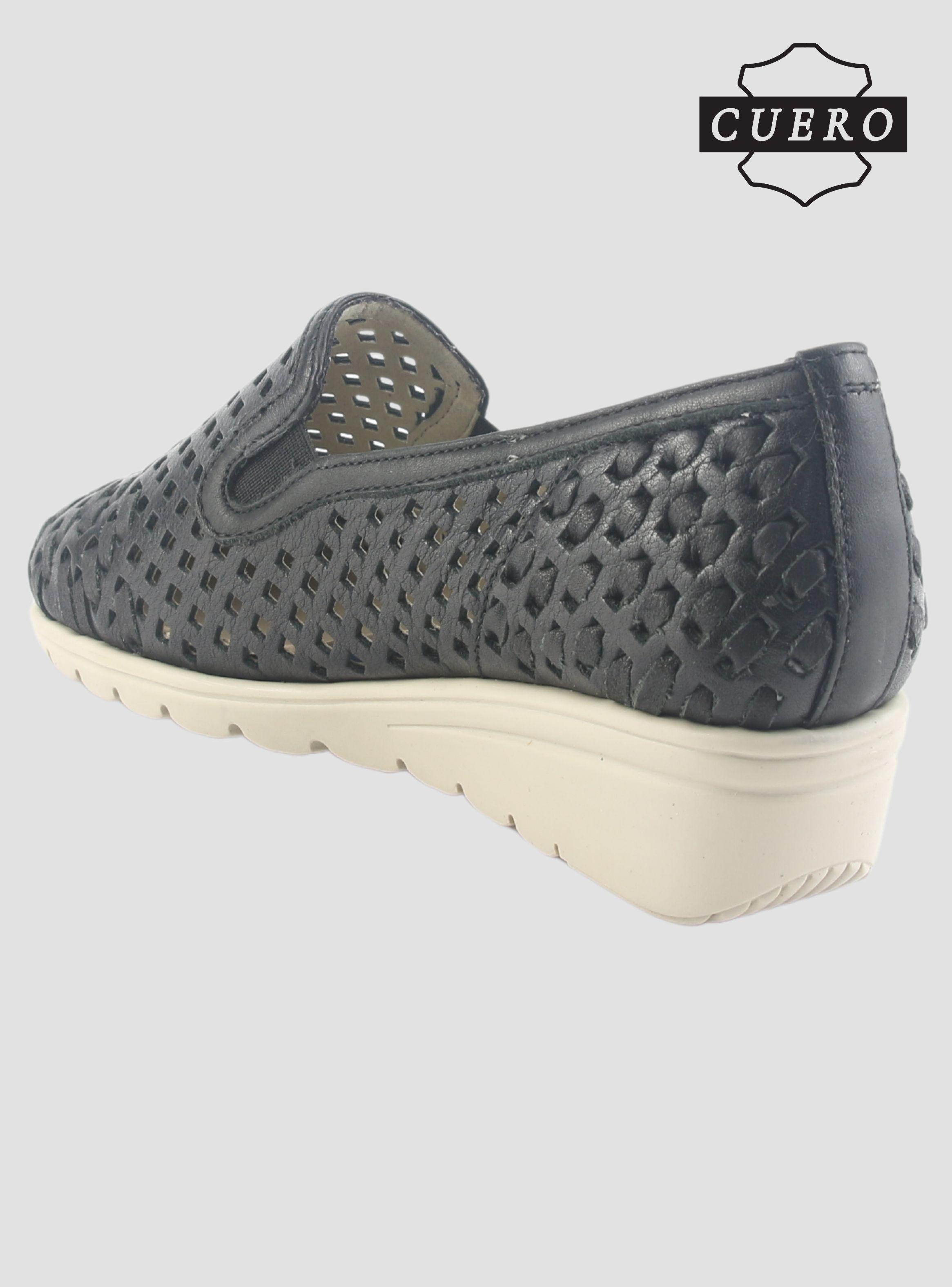Zapato de Cuero Chalada Mujer Crose-1 Negro Casual-4