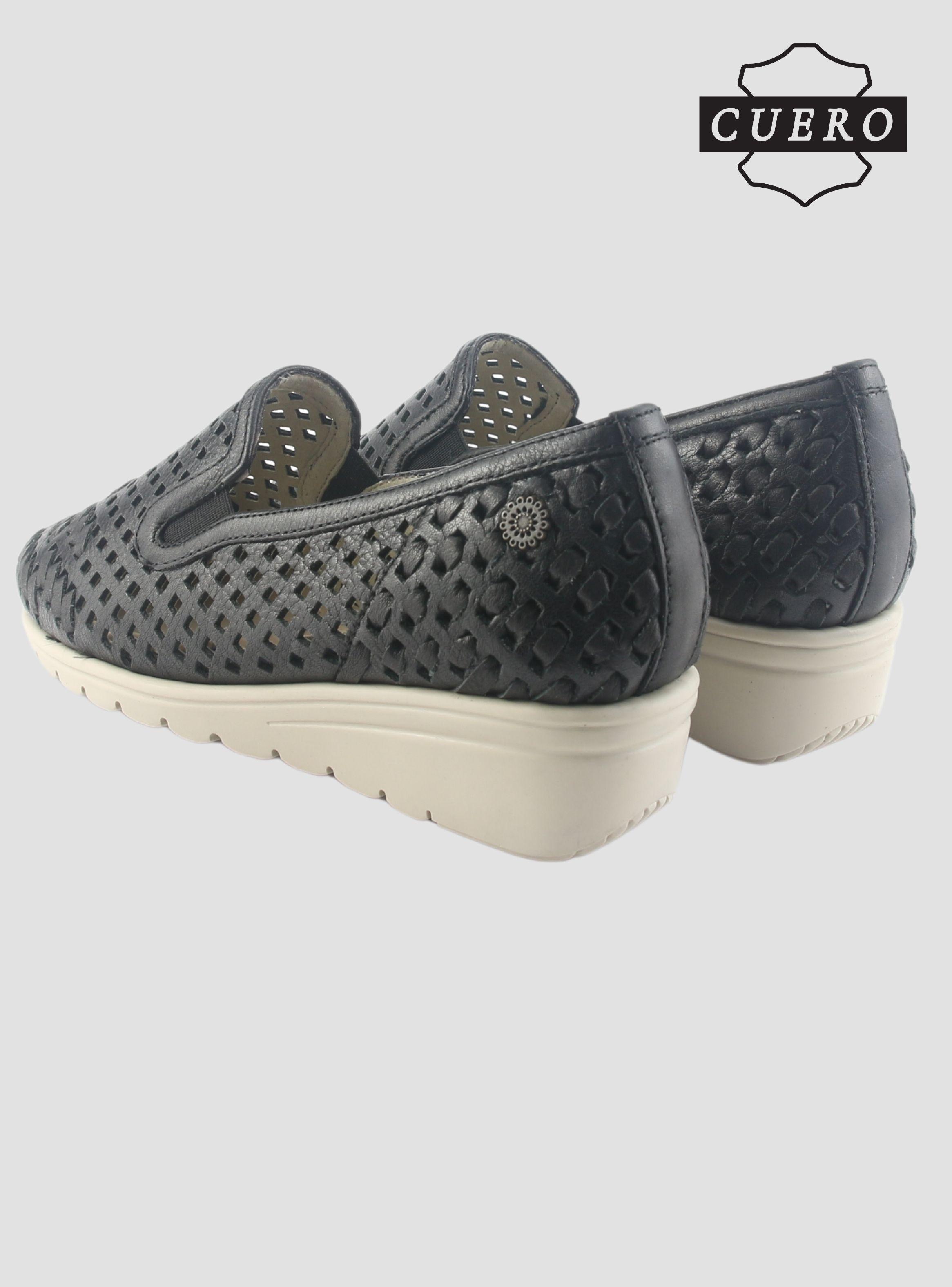 Zapato de Cuero Chalada Mujer Crose-1 Negro Casual-6
