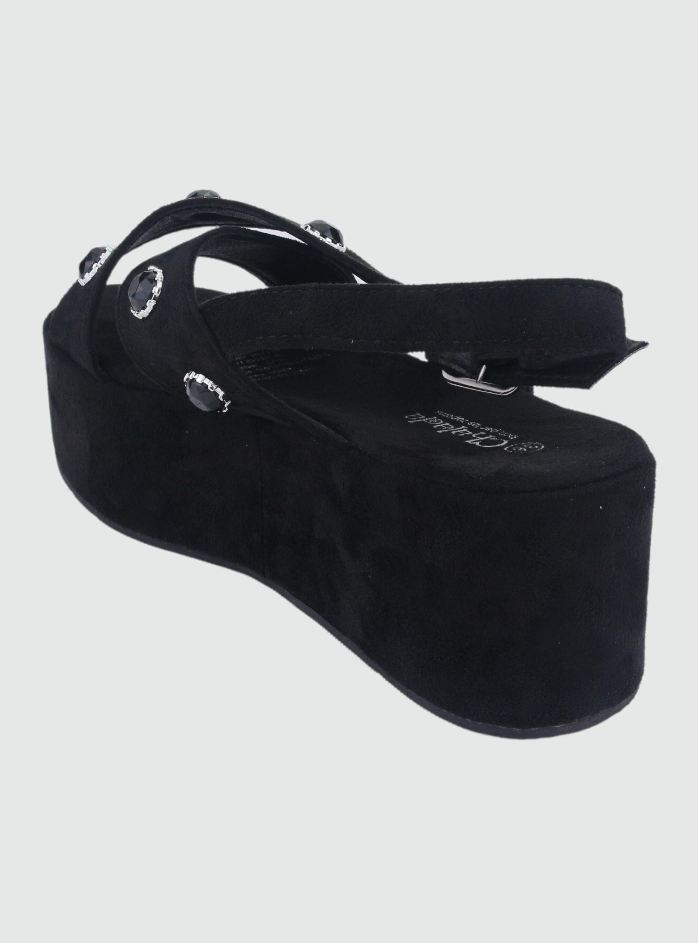 Sandalia Chalada Mujer Clona-50 Negro Plataforma-3