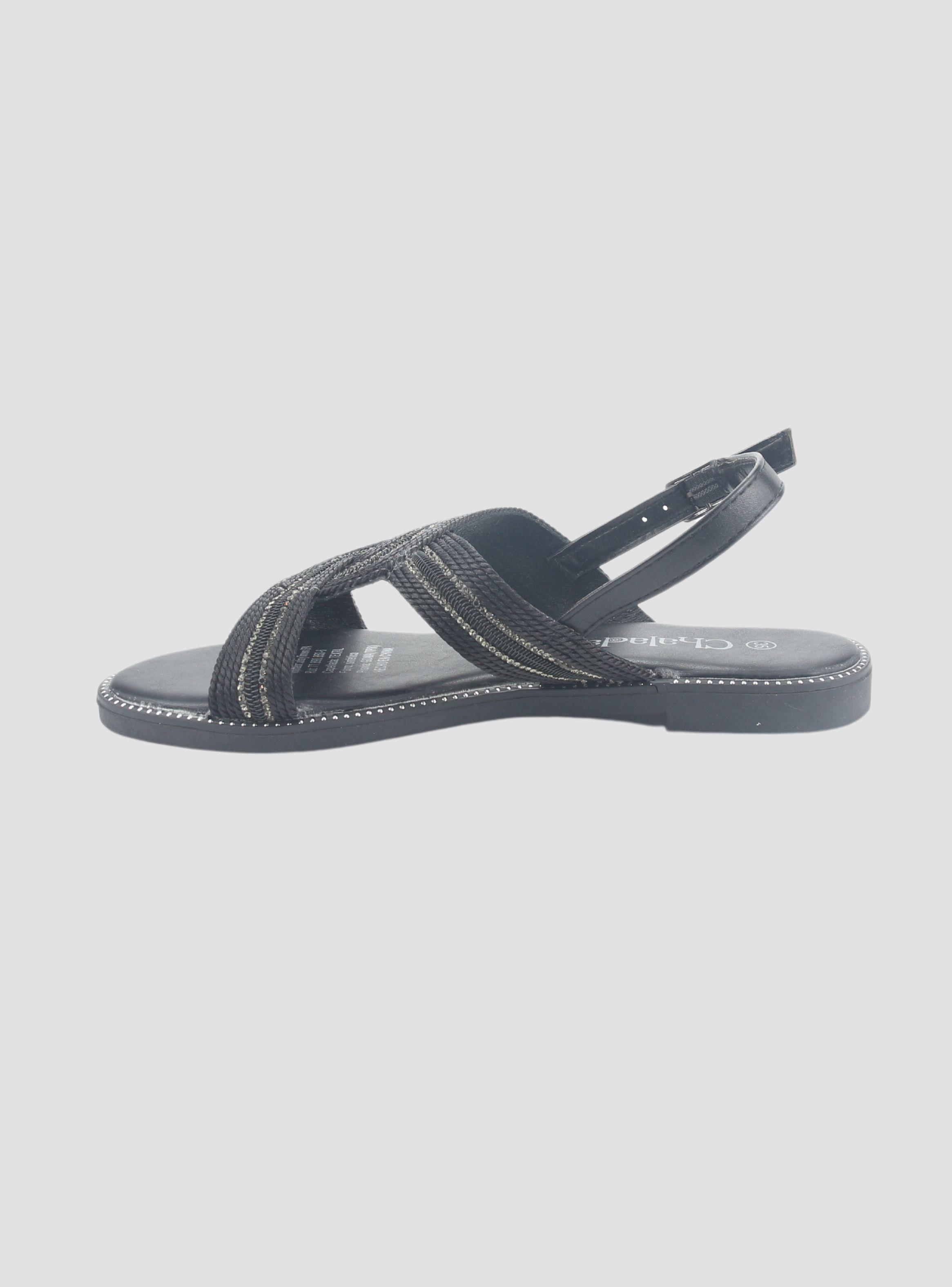 Sandalia Chalada Mujer Alki-10 Negro Casual-1