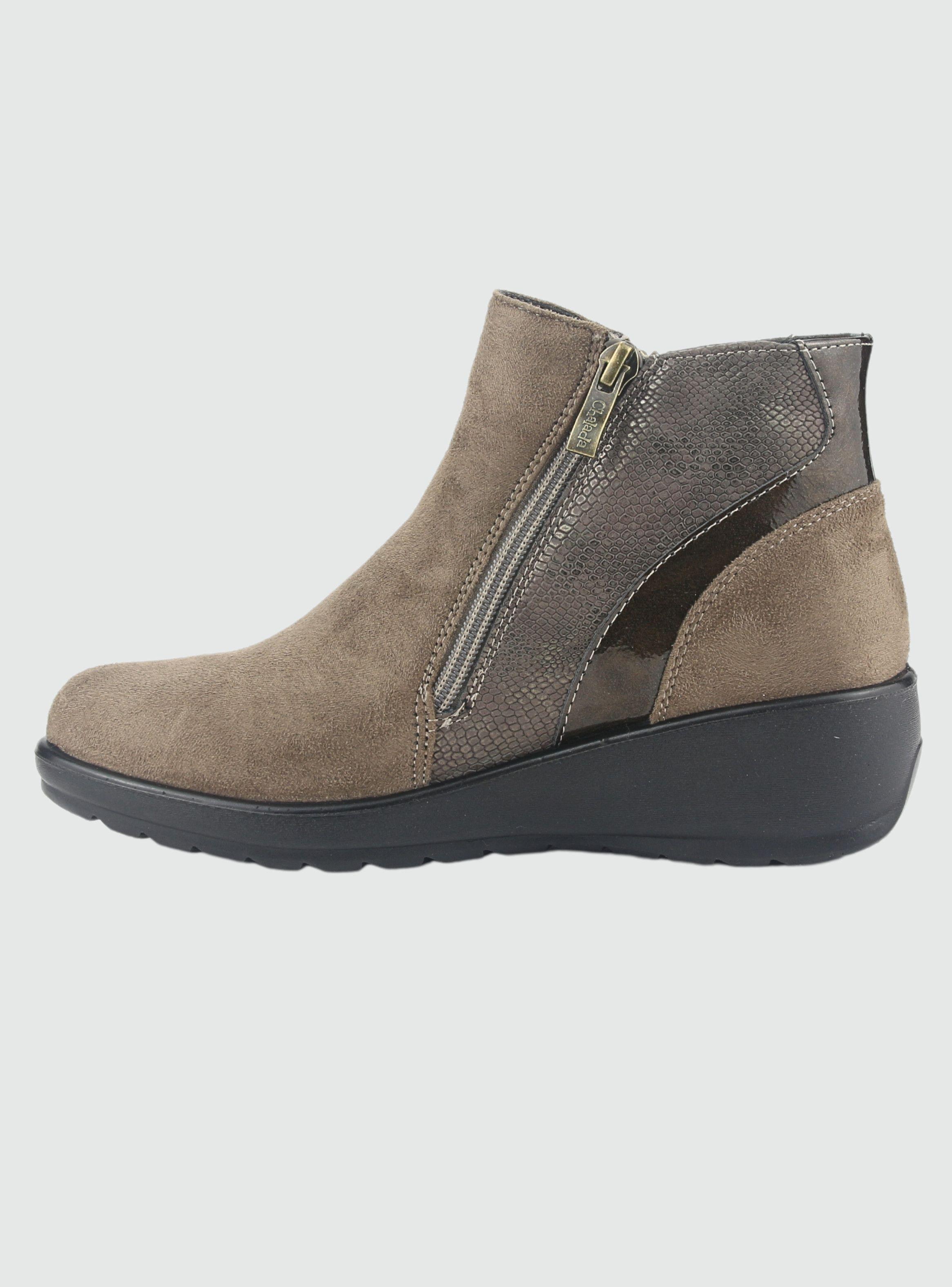 Botin Chalada Mujer Confort-5 Taupe Casual-1