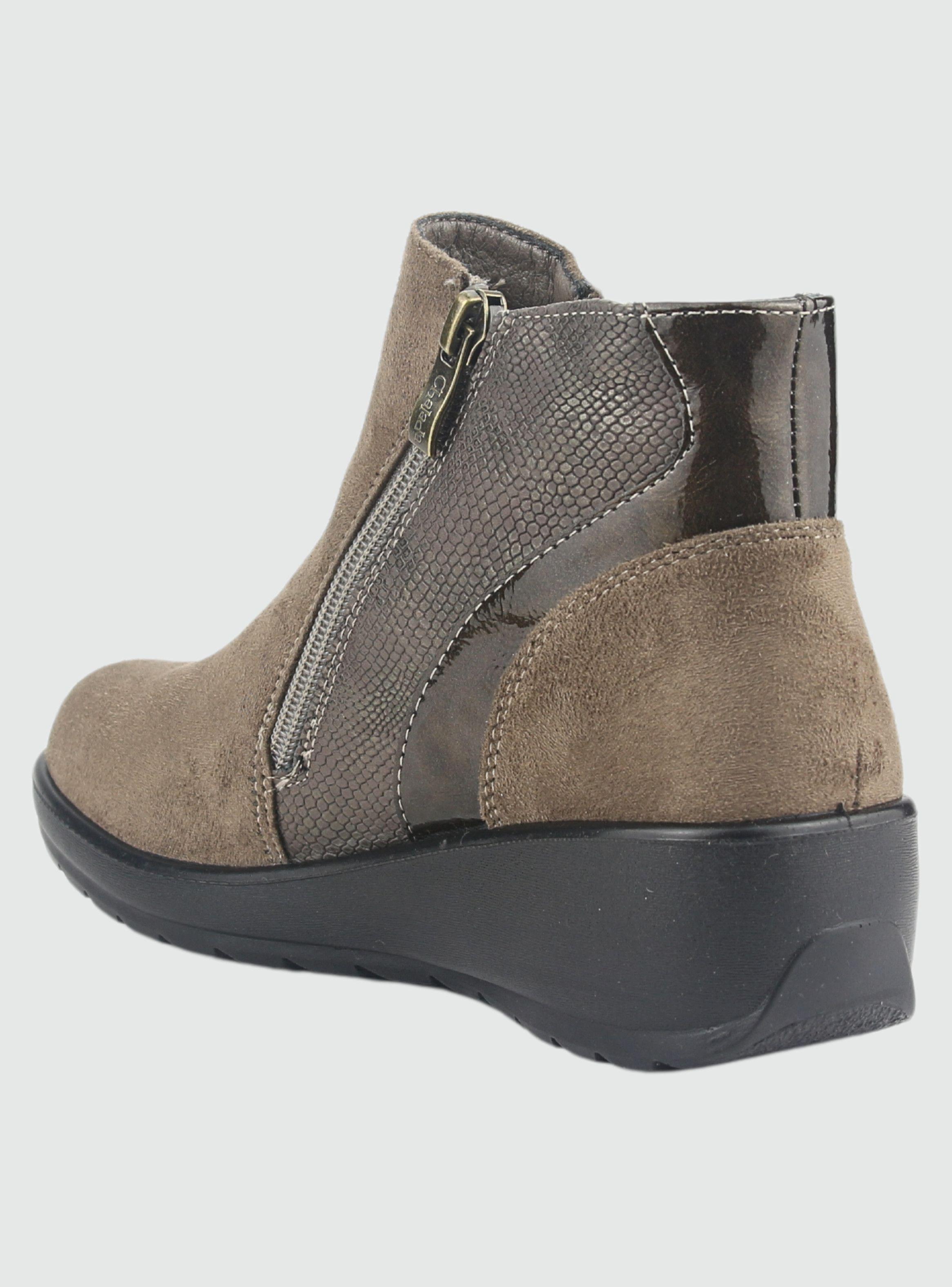 Botin Chalada Mujer Confort-5 Taupe Casual-3
