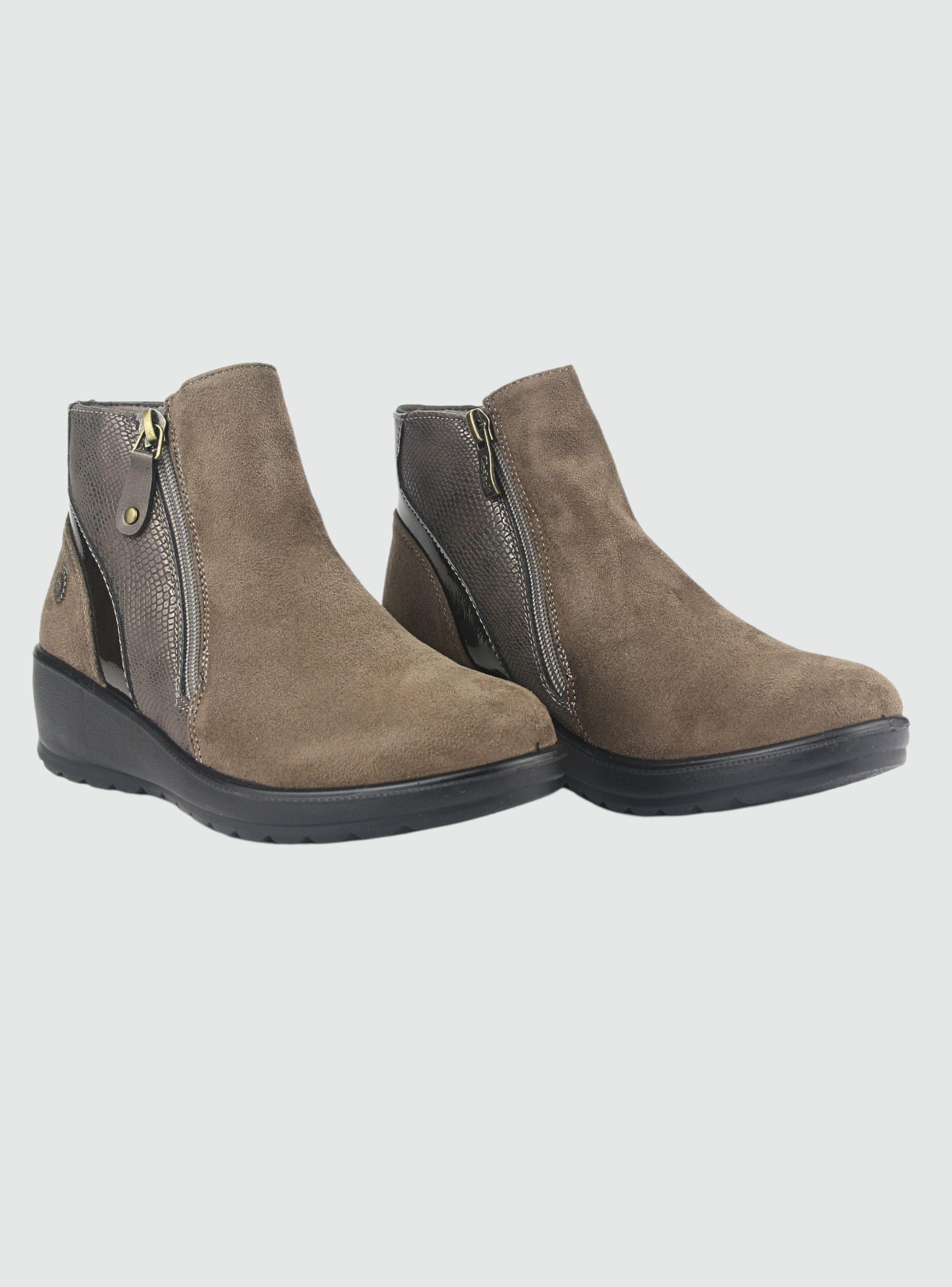 Botin Chalada Mujer Confort-5 Taupe Casual-4