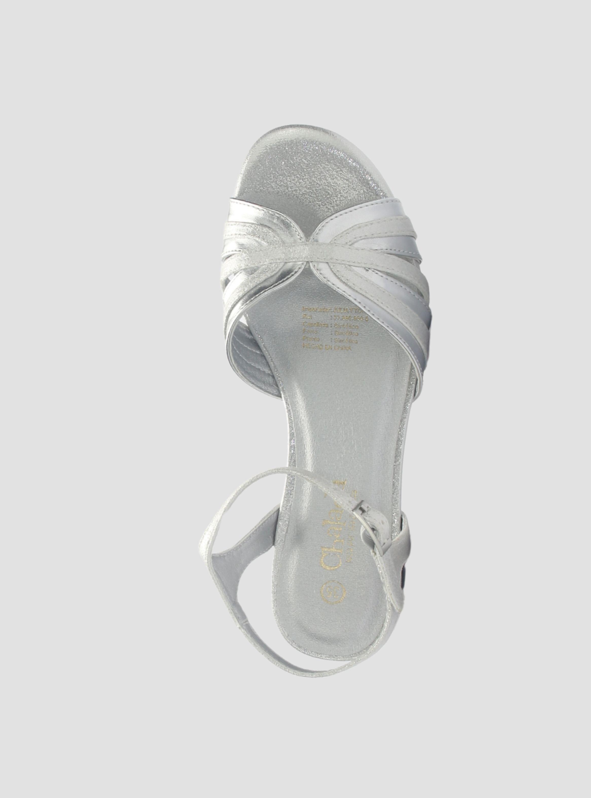 Sandalia Mujer  Chalada Fadialow20 Plateado Casual-6