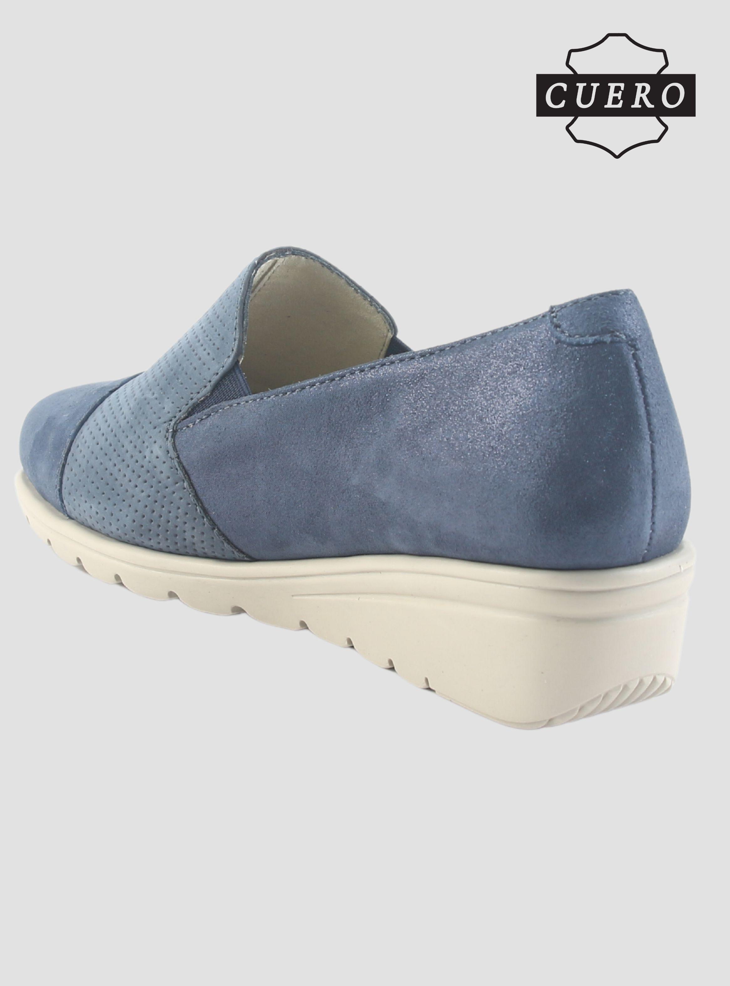 Zapato de Cuero Chalada Mujer Casia-1 Azul Casual-4
