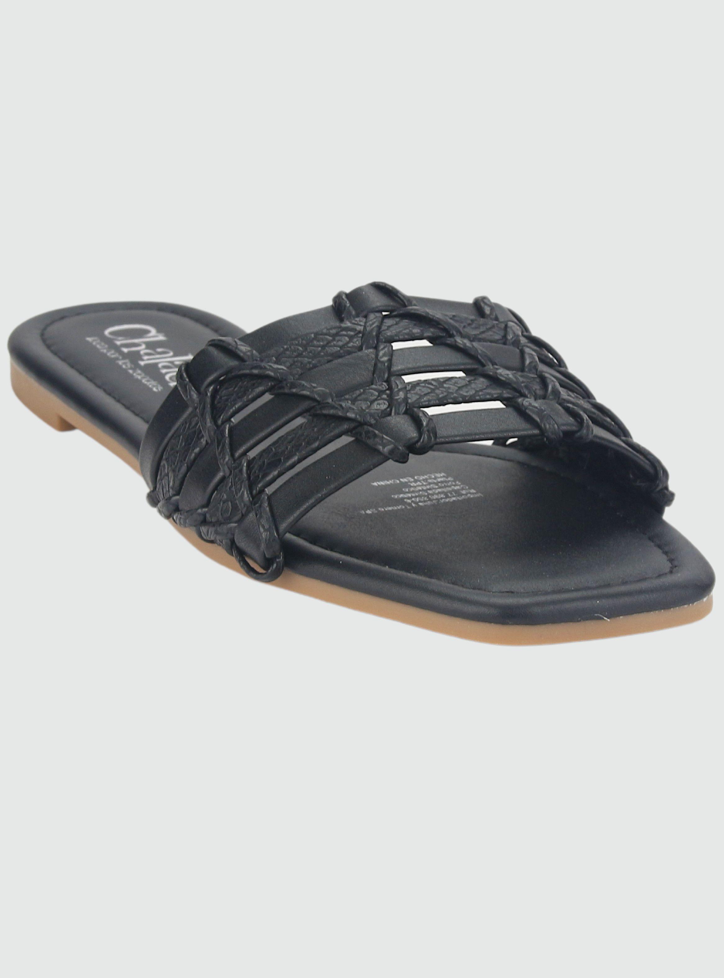 Sandalia Chalada Mujer Grillo-1 Negro Casual-2