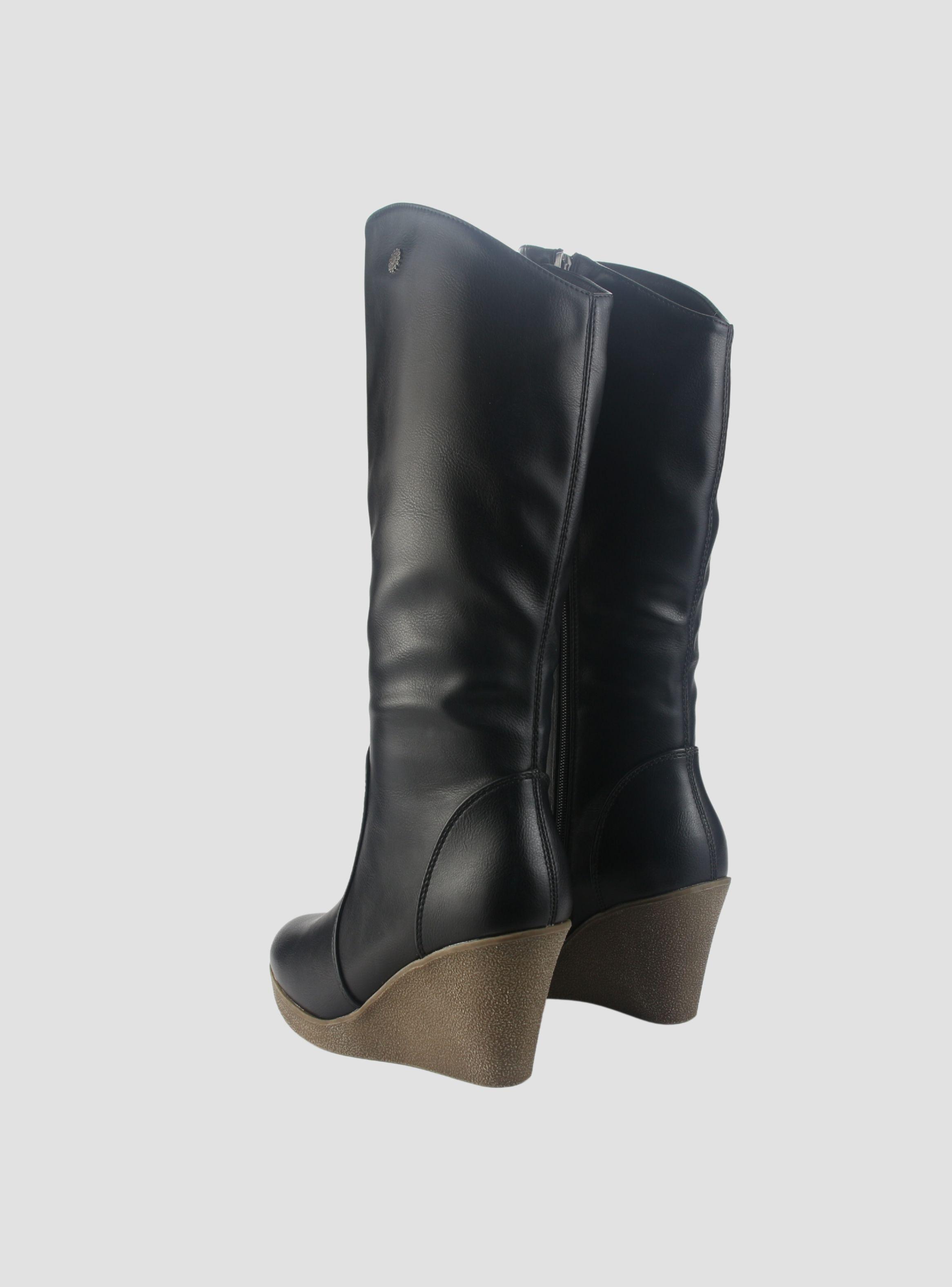Bota Chalada Mujer Wedge-22 Negro Casual-5