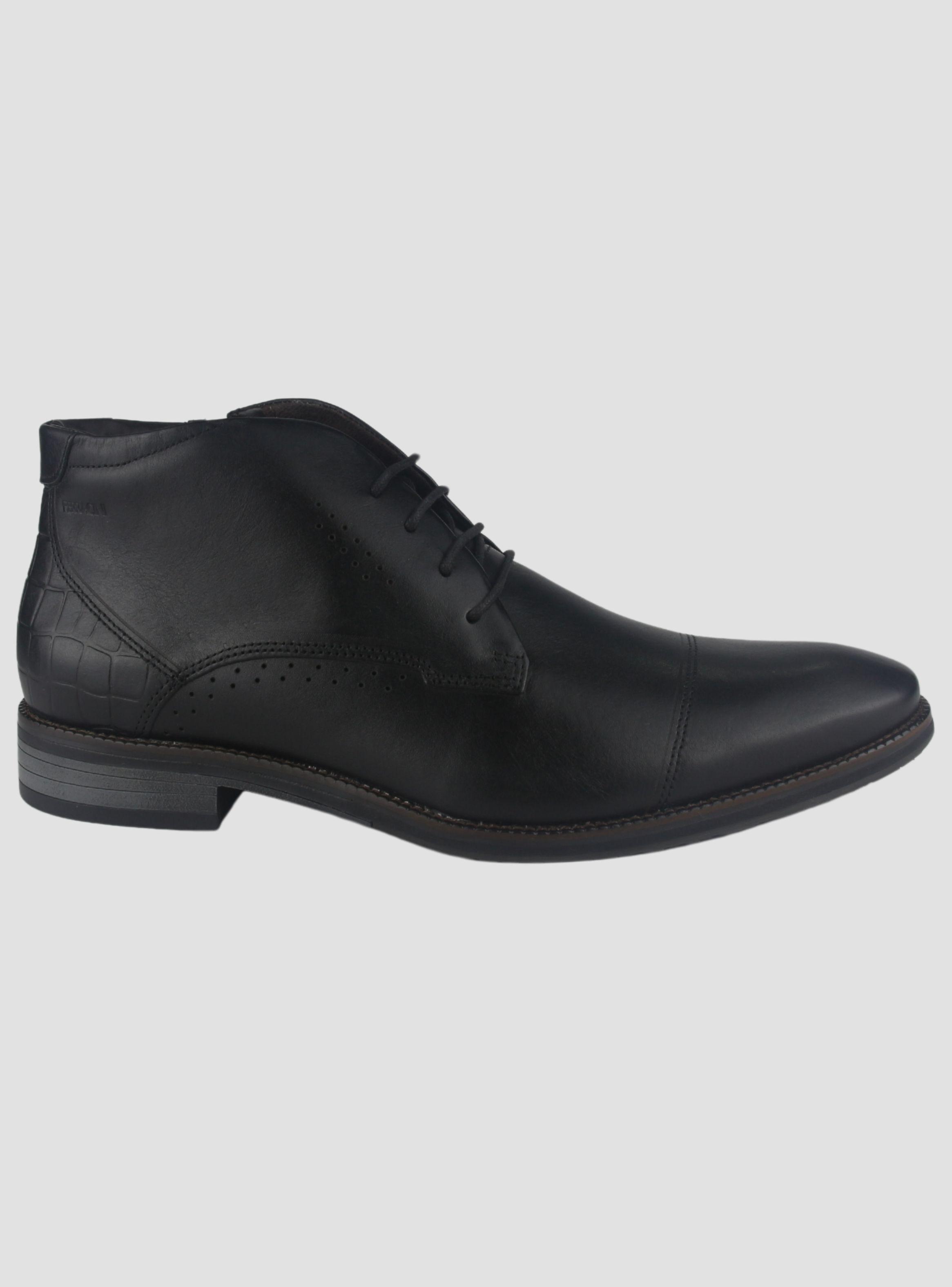Botin Ferracini Hombre 3942 Bentley Negro Casual-0