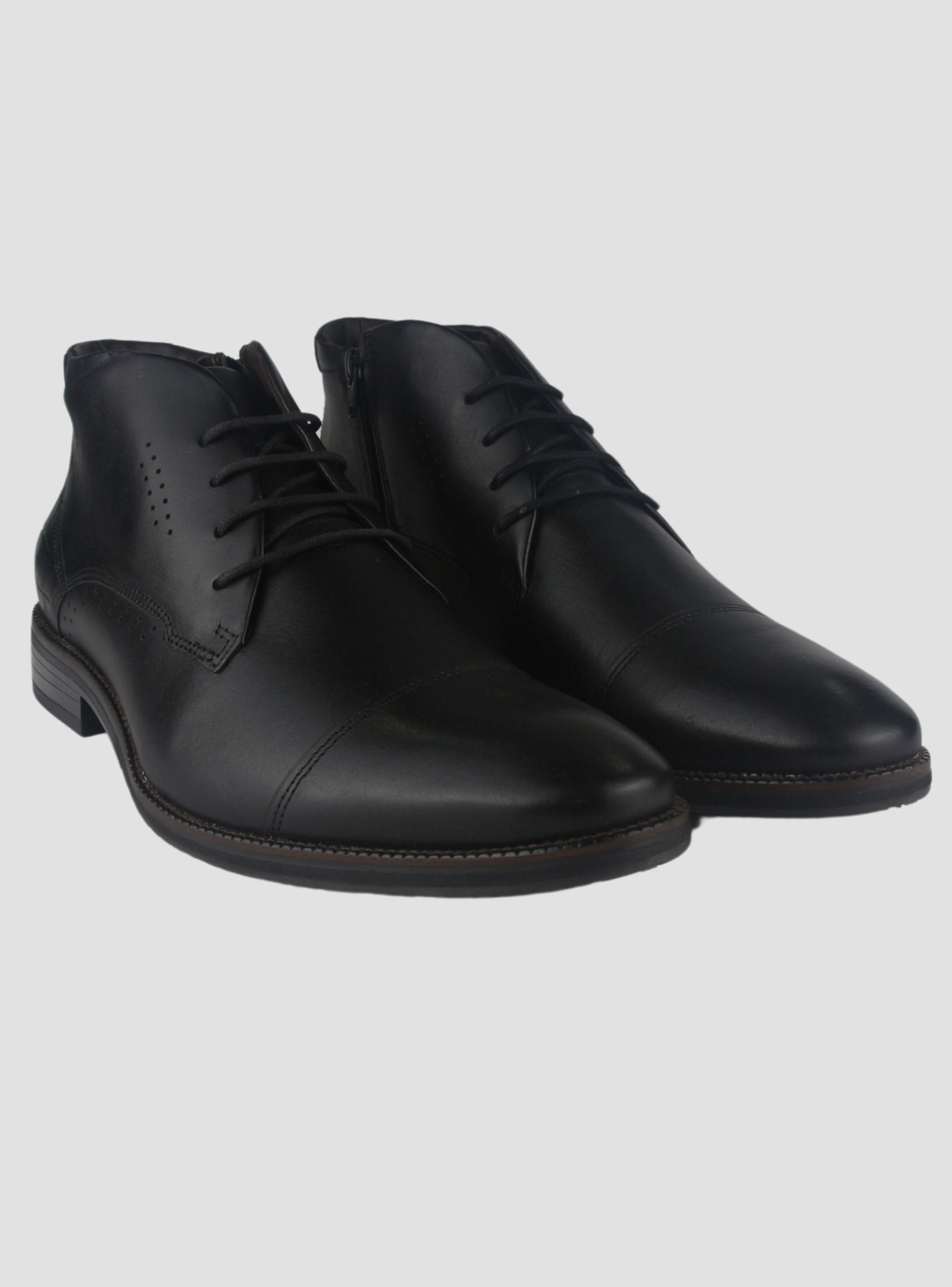 Botin Ferracini Hombre 3942 Bentley Negro Casual-4