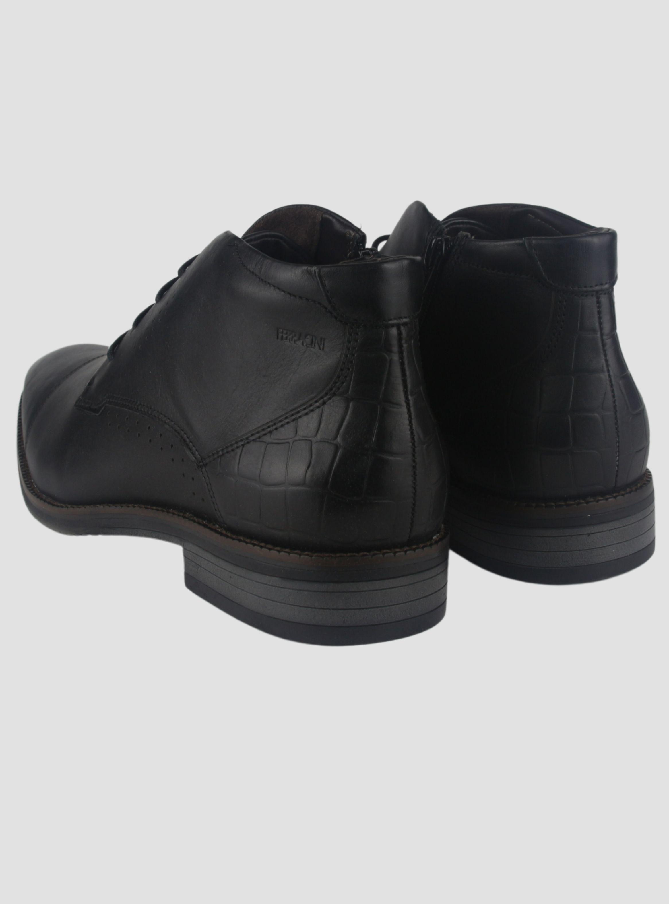 Botin Ferracini Hombre 3942 Bentley Negro Casual-5