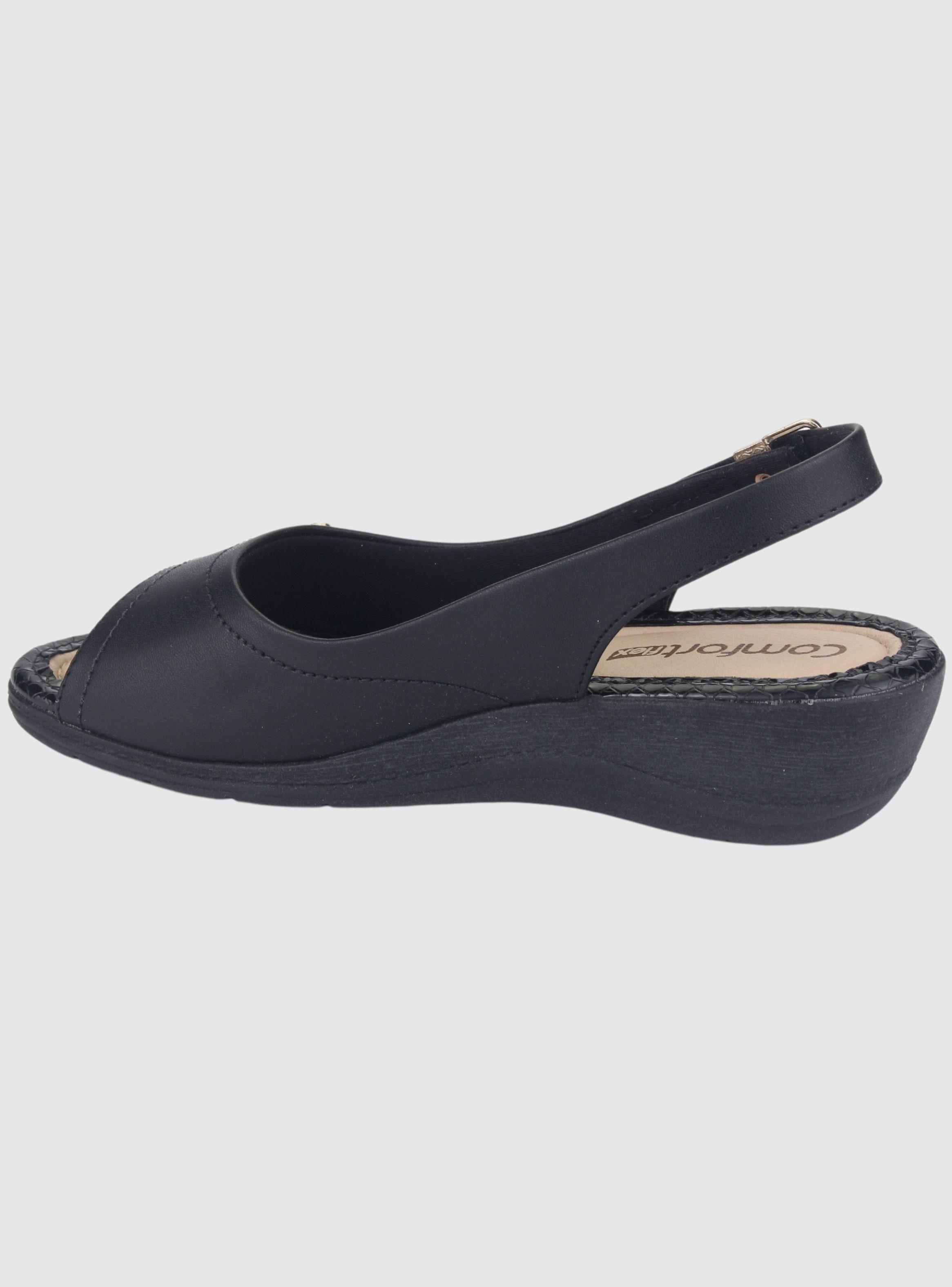 Sandalia Comfortflex Mujer 2296402 Negro Moda-1