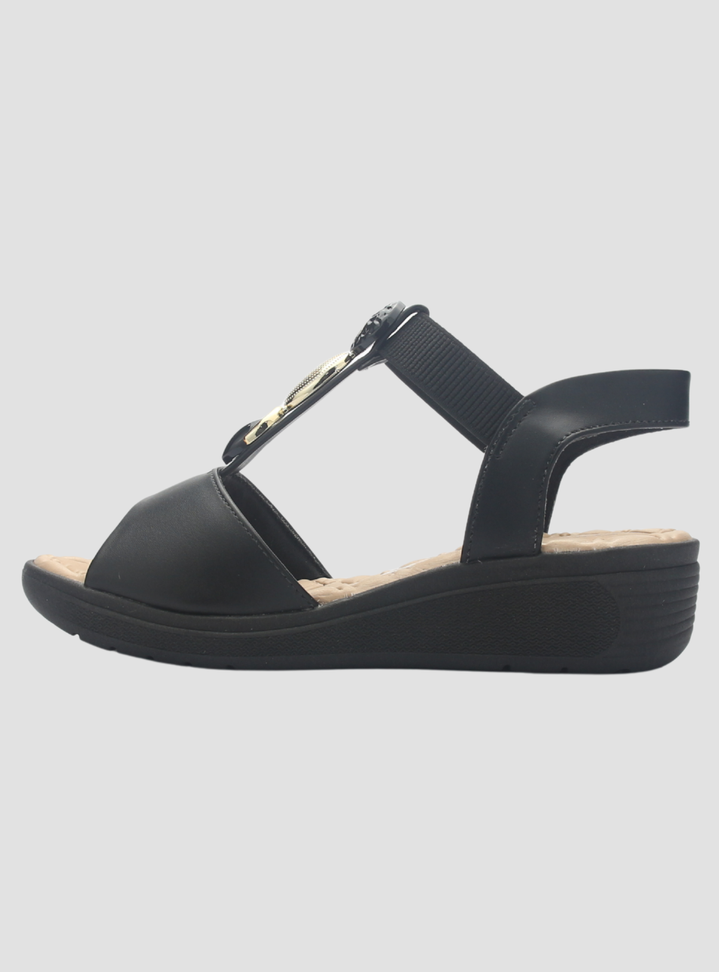 Sandalia Mujer Negro Comfortflex 2586404 Casual-1