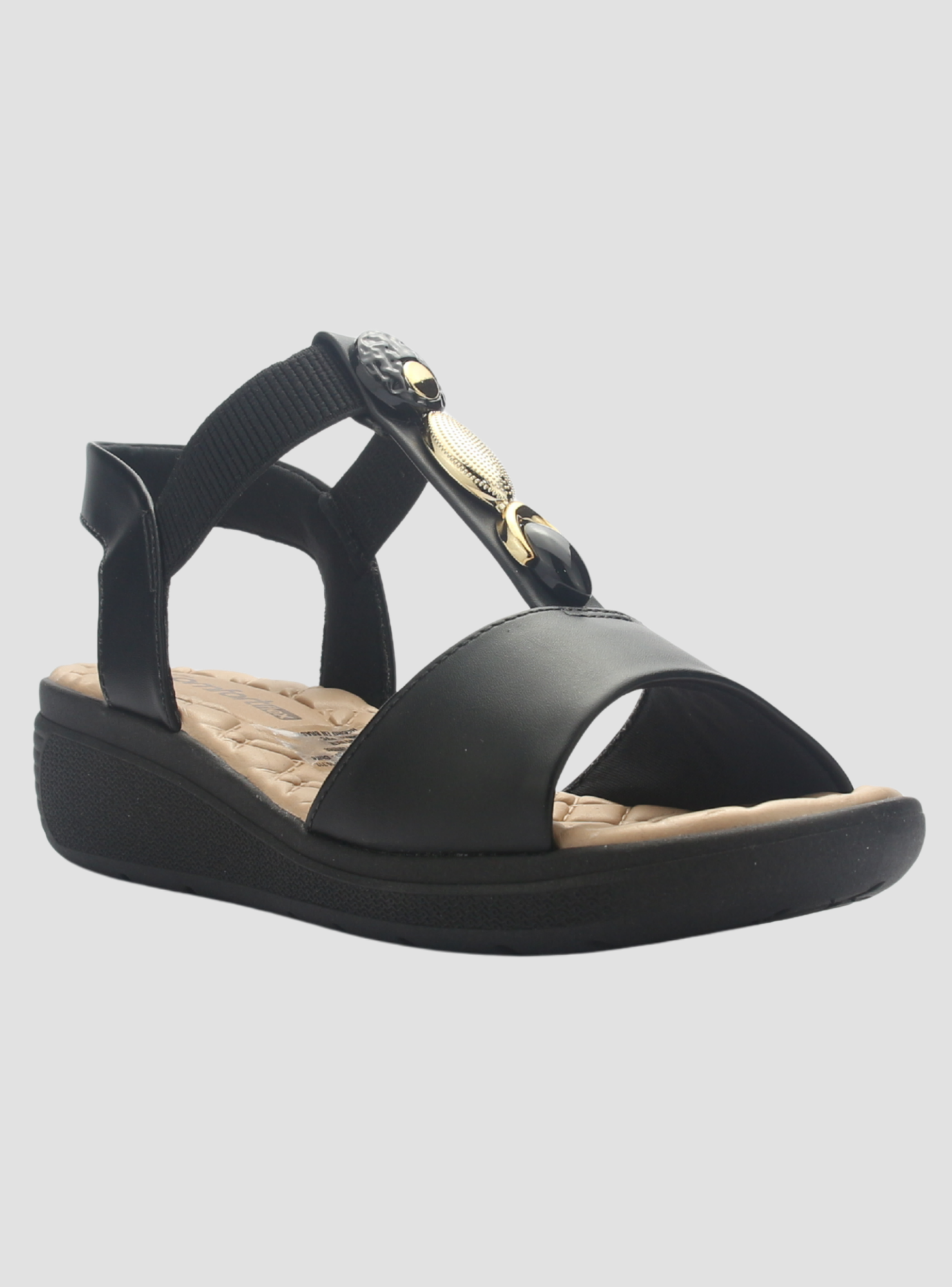 Sandalia Mujer Negro Comfortflex 2586404 Casual-2