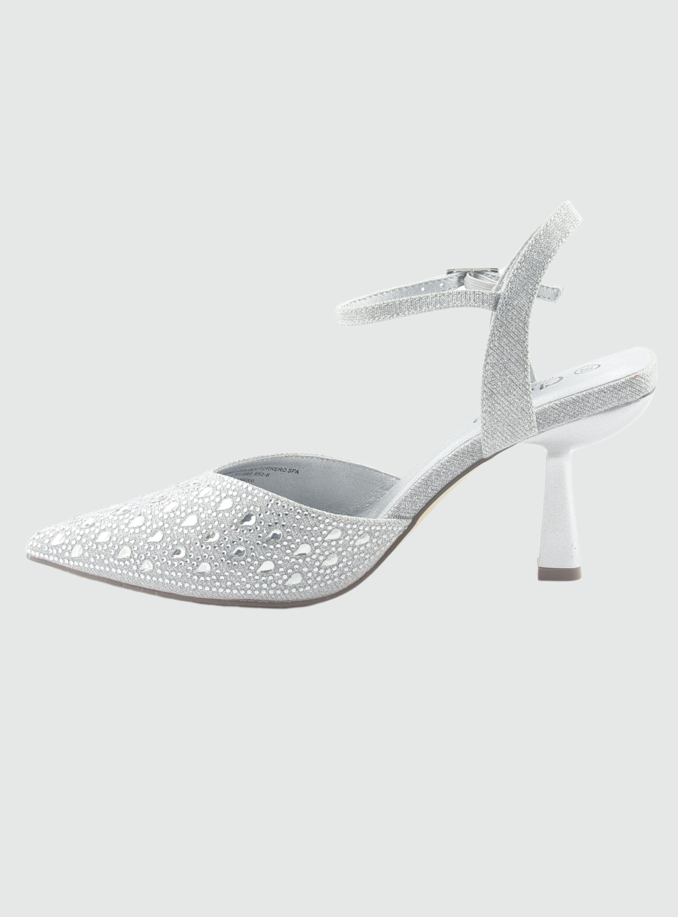 Zapato Plateado de Mujer con Taco Rebi-1-1