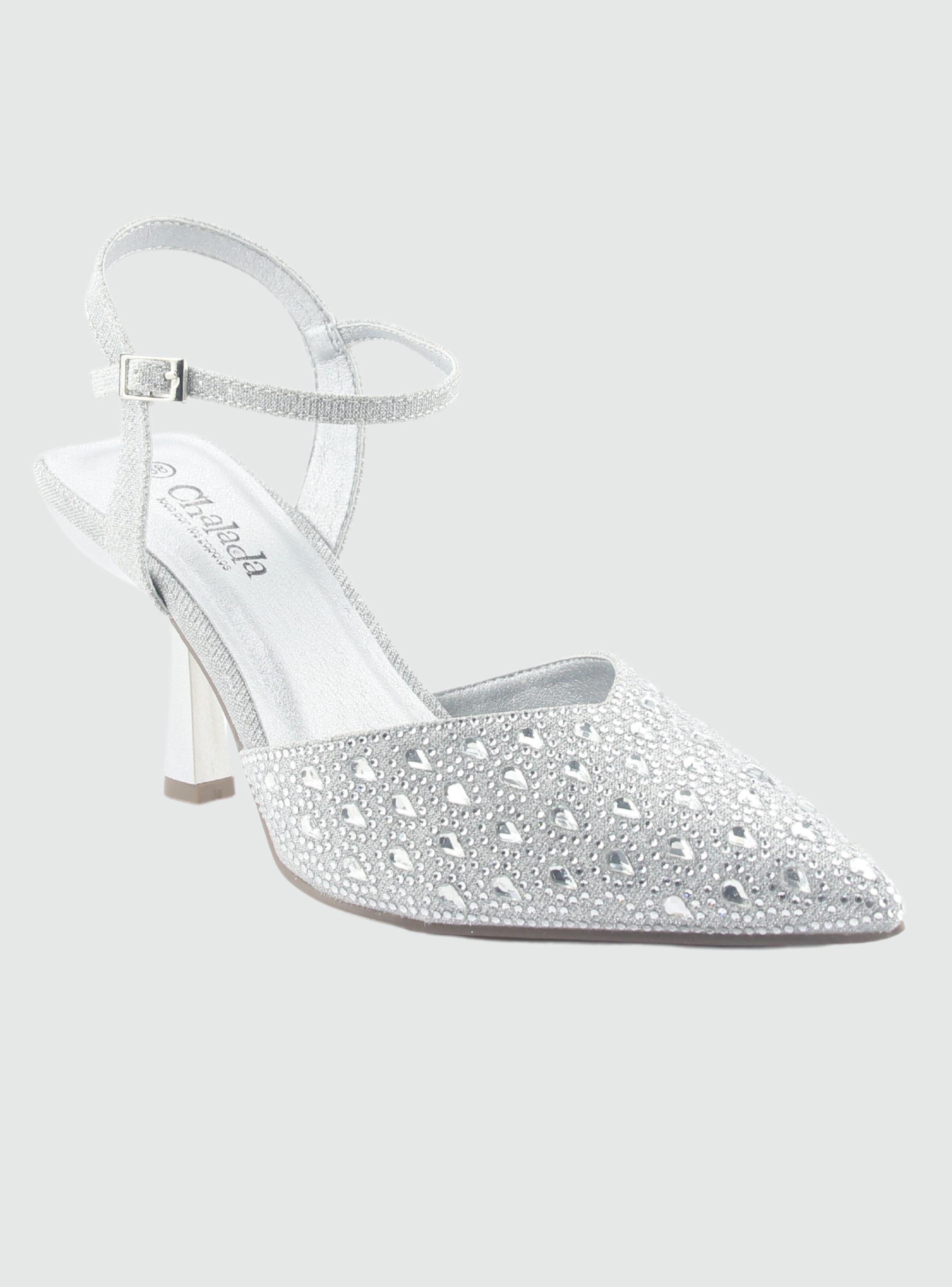 Zapato Plateado de Mujer con Taco Rebi-1-2