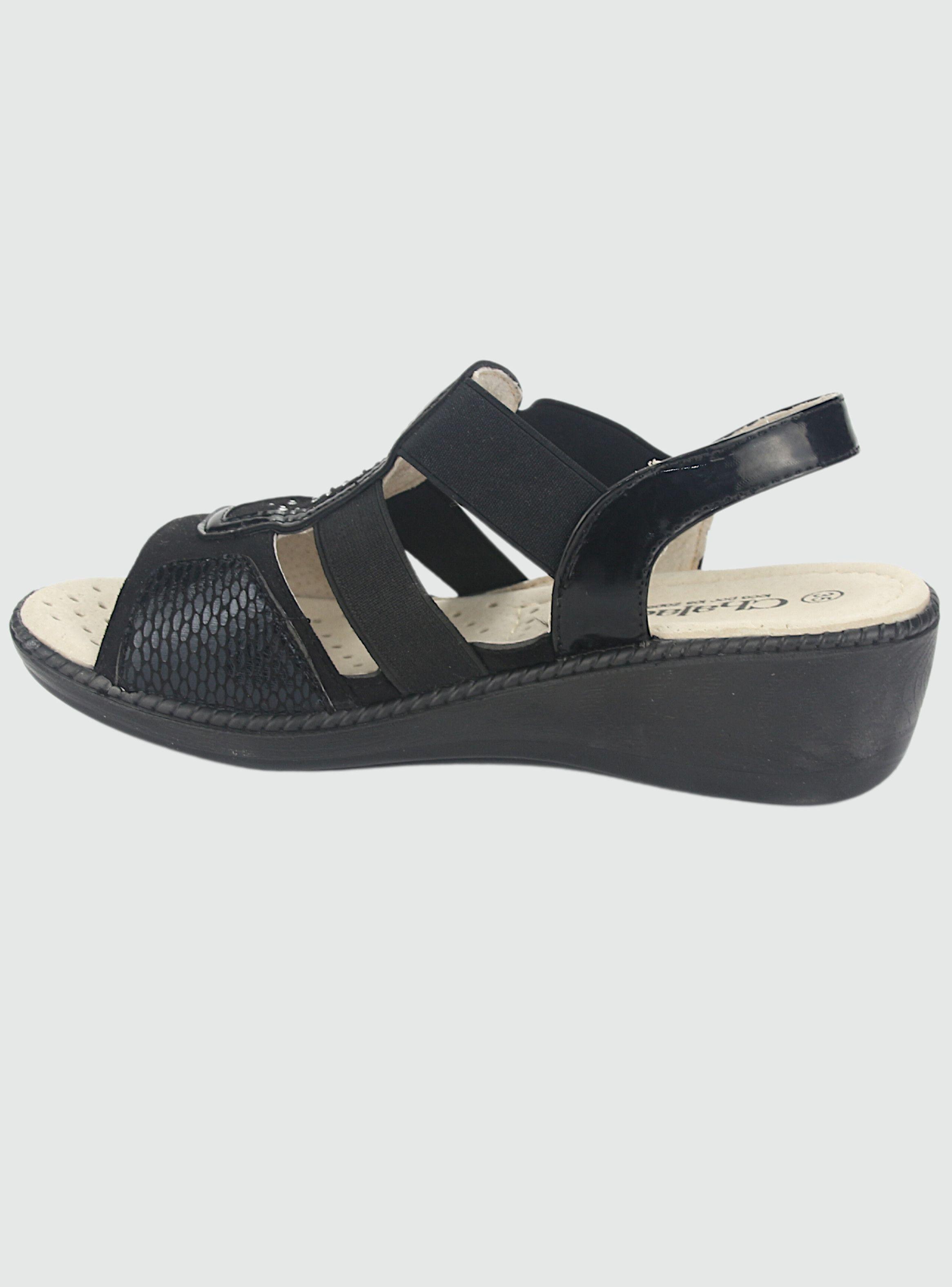 Sandalia Chalada Mujer Lupe-4 Negro Casual-1