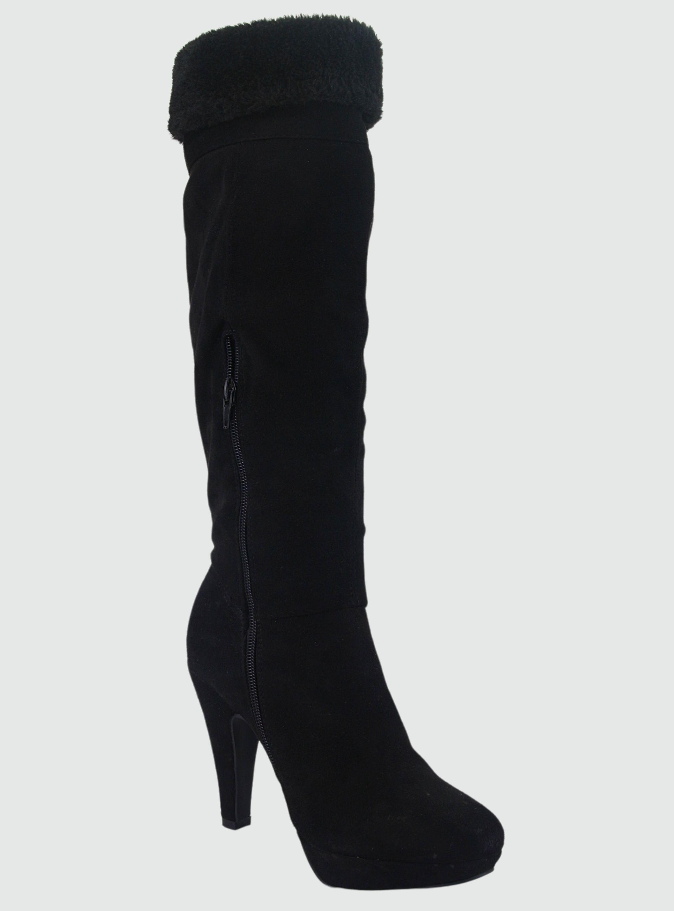 Bota Chalada Mujer Plataform-4 Negro Moda-2
