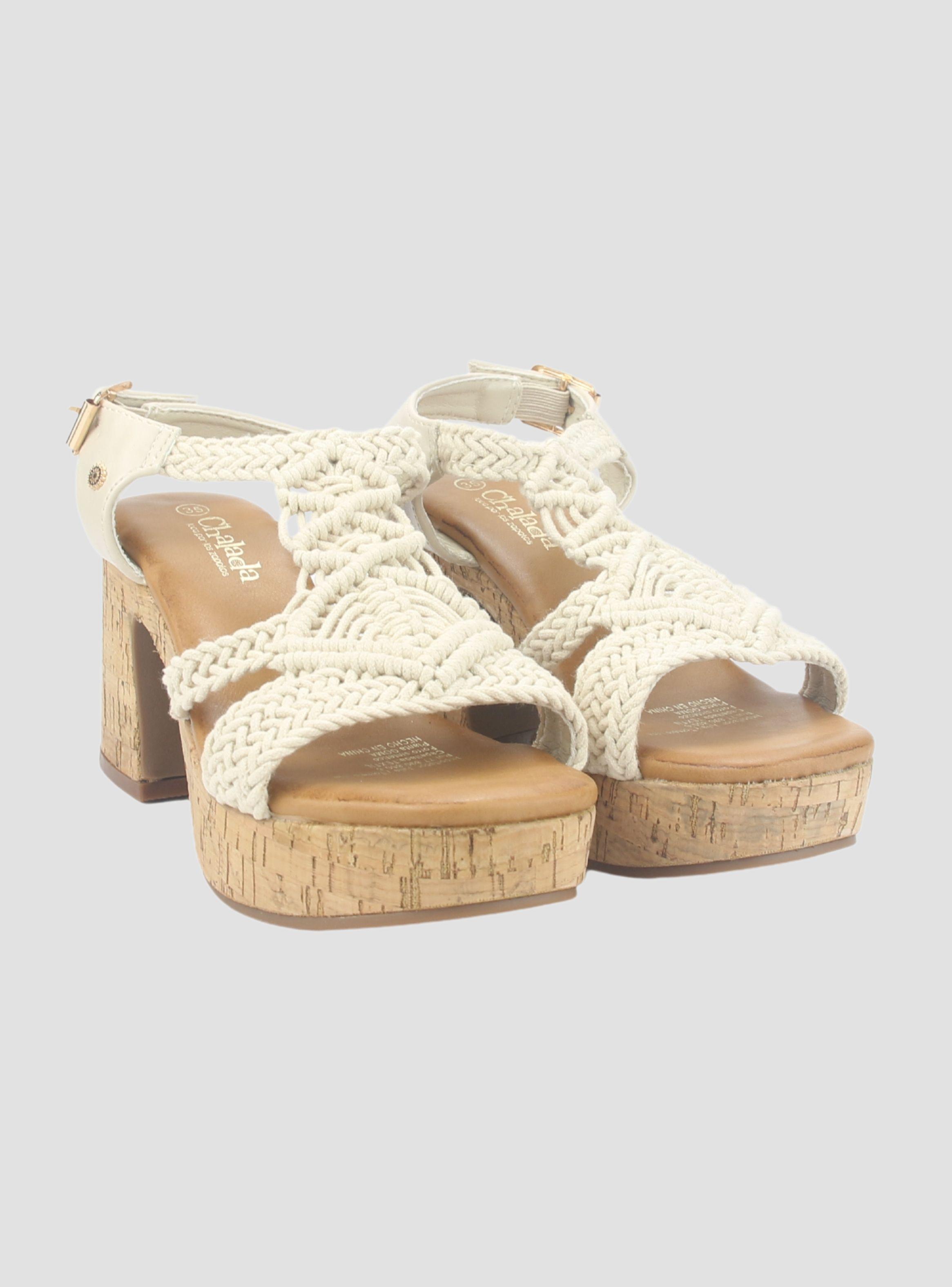 Sandalia Chalada Mujer Wike-1 Beige Plataforma-4