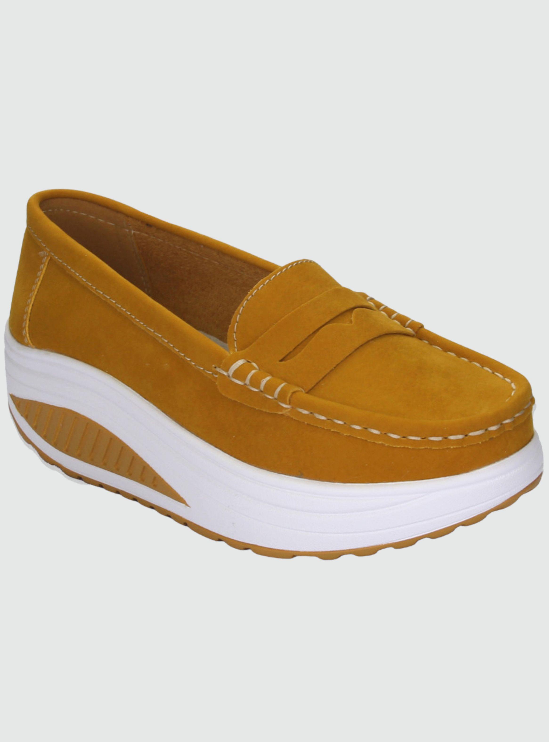 Zapato Funway Mujer Tija-1 Amarillo Plataforma-0