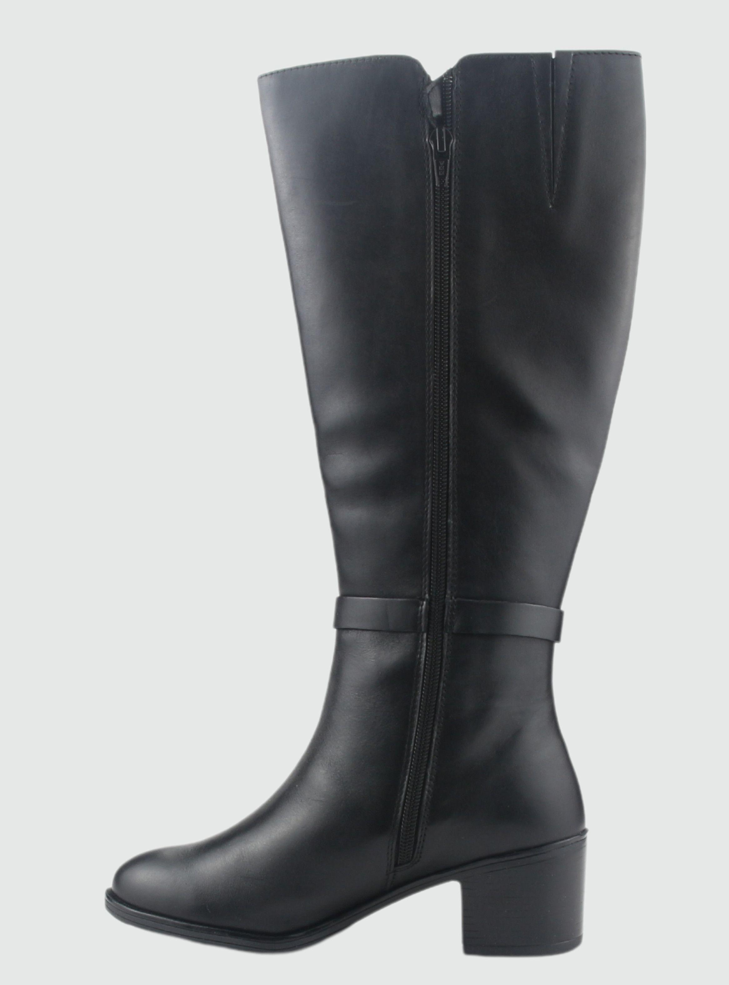 Bota de Cuero Mujer Casual Negro Palena-1