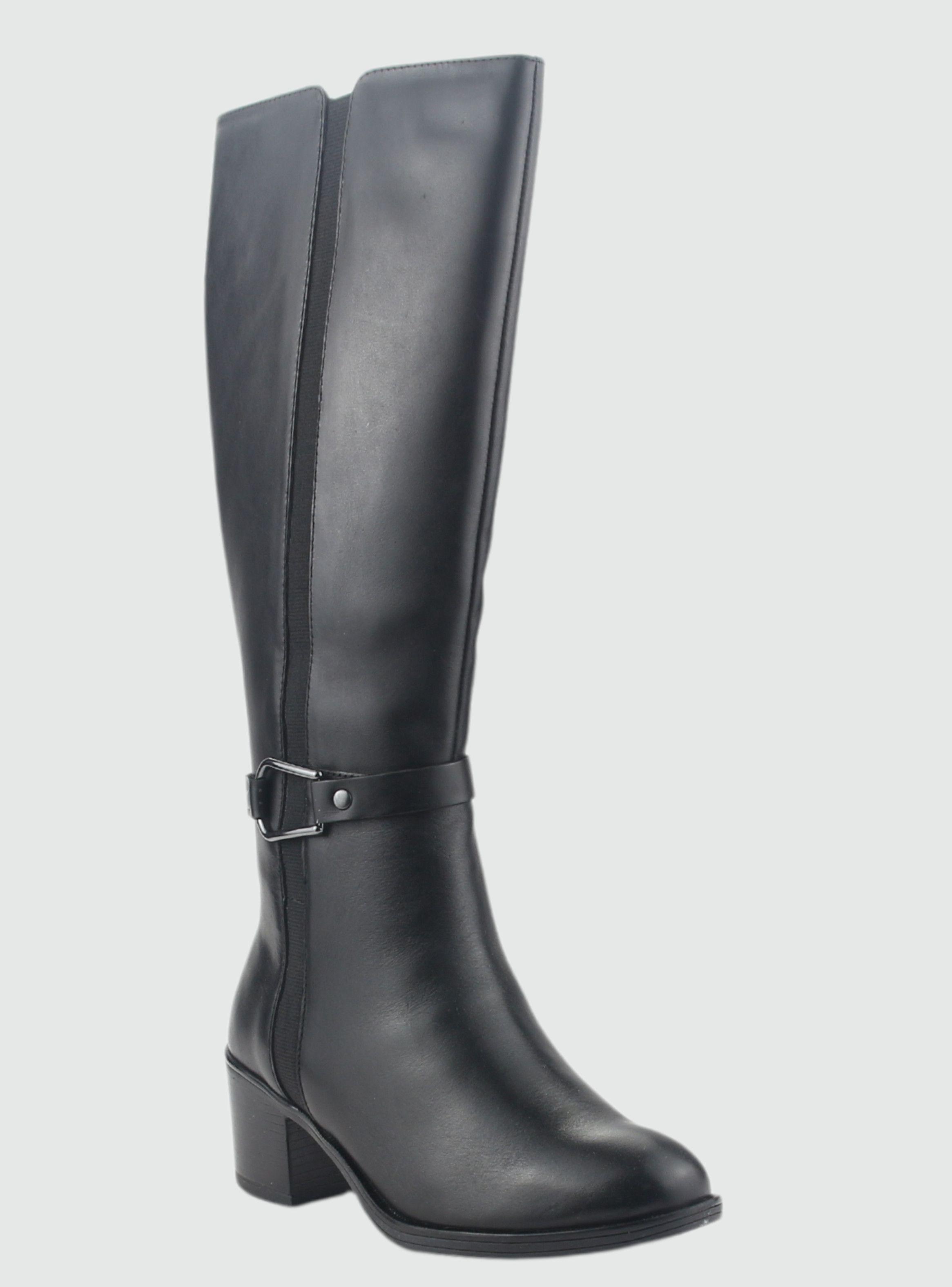 Bota de Cuero Mujer Casual Negro Palena-2