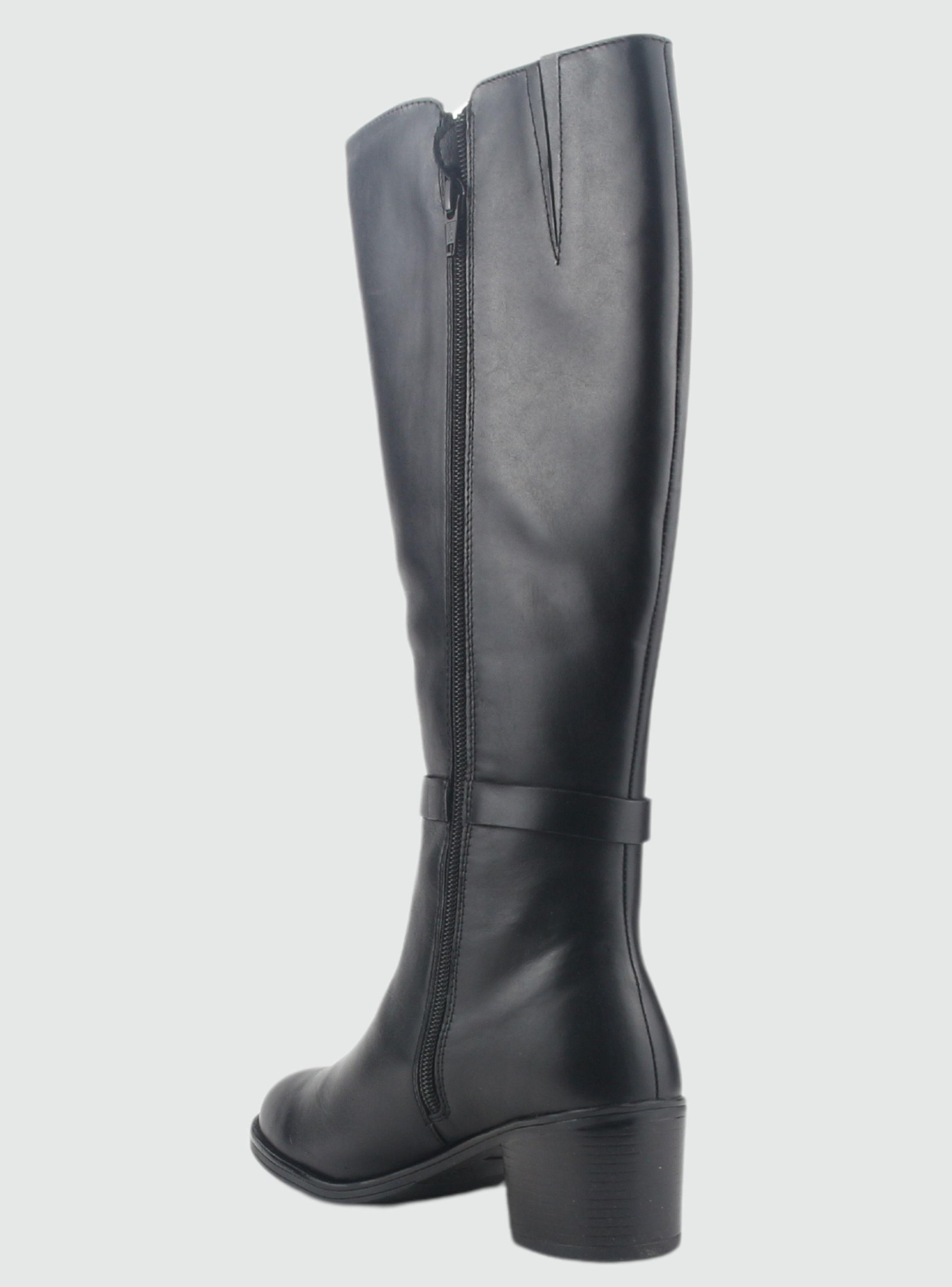 Bota de Cuero Mujer Casual Negro Palena-3