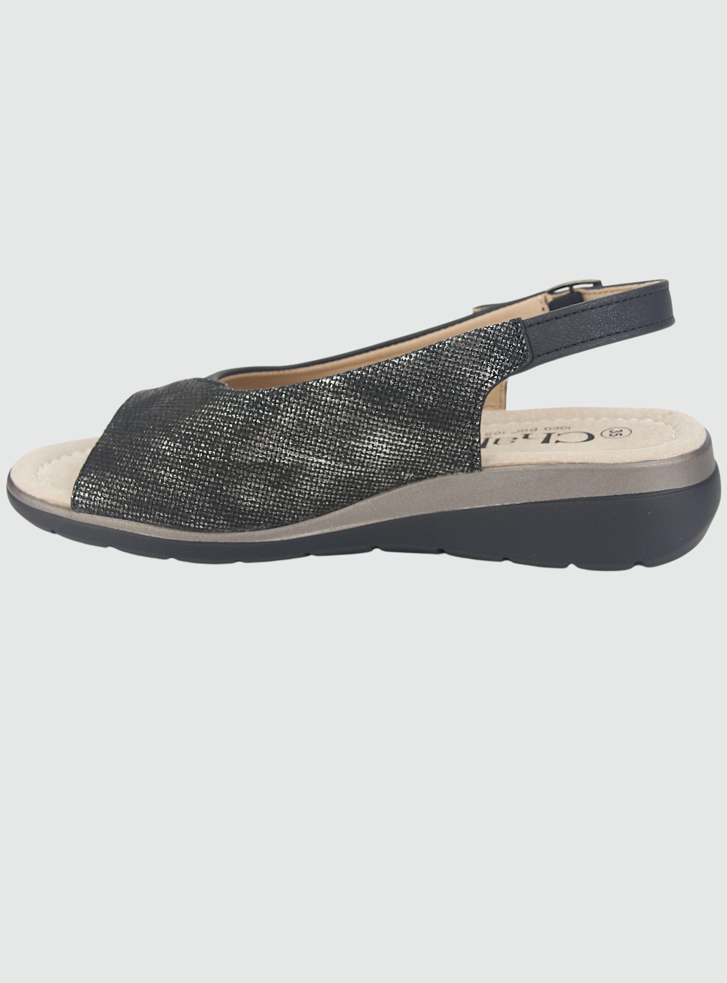 Sandalia Chalada Mujer Floro-5 Negro Casual-1