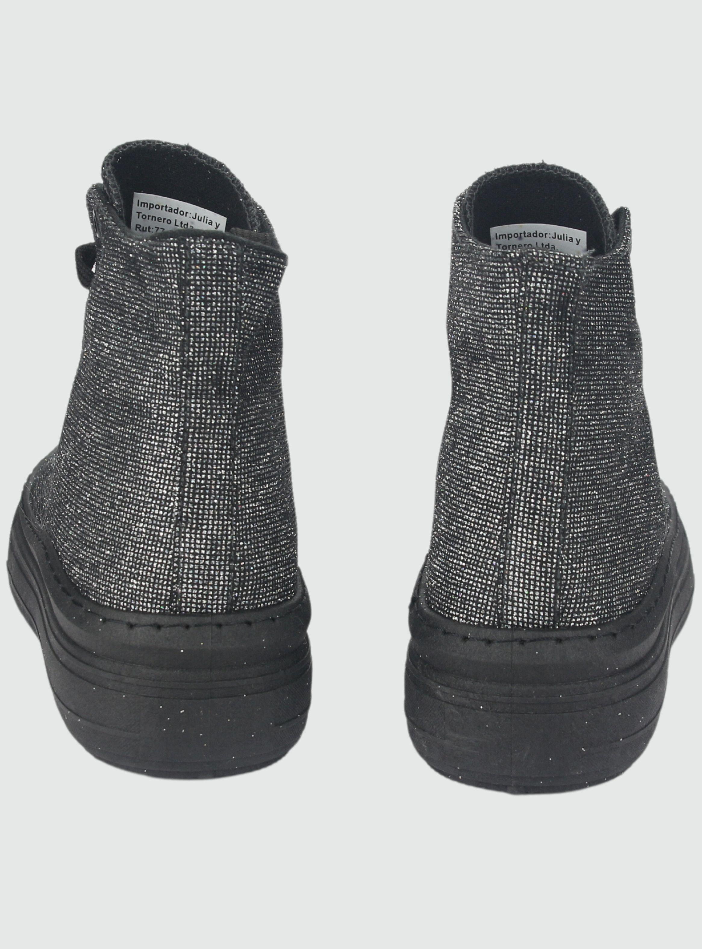 Zapatilla Chalada Mujer Clu-12 Negro Urbano-5