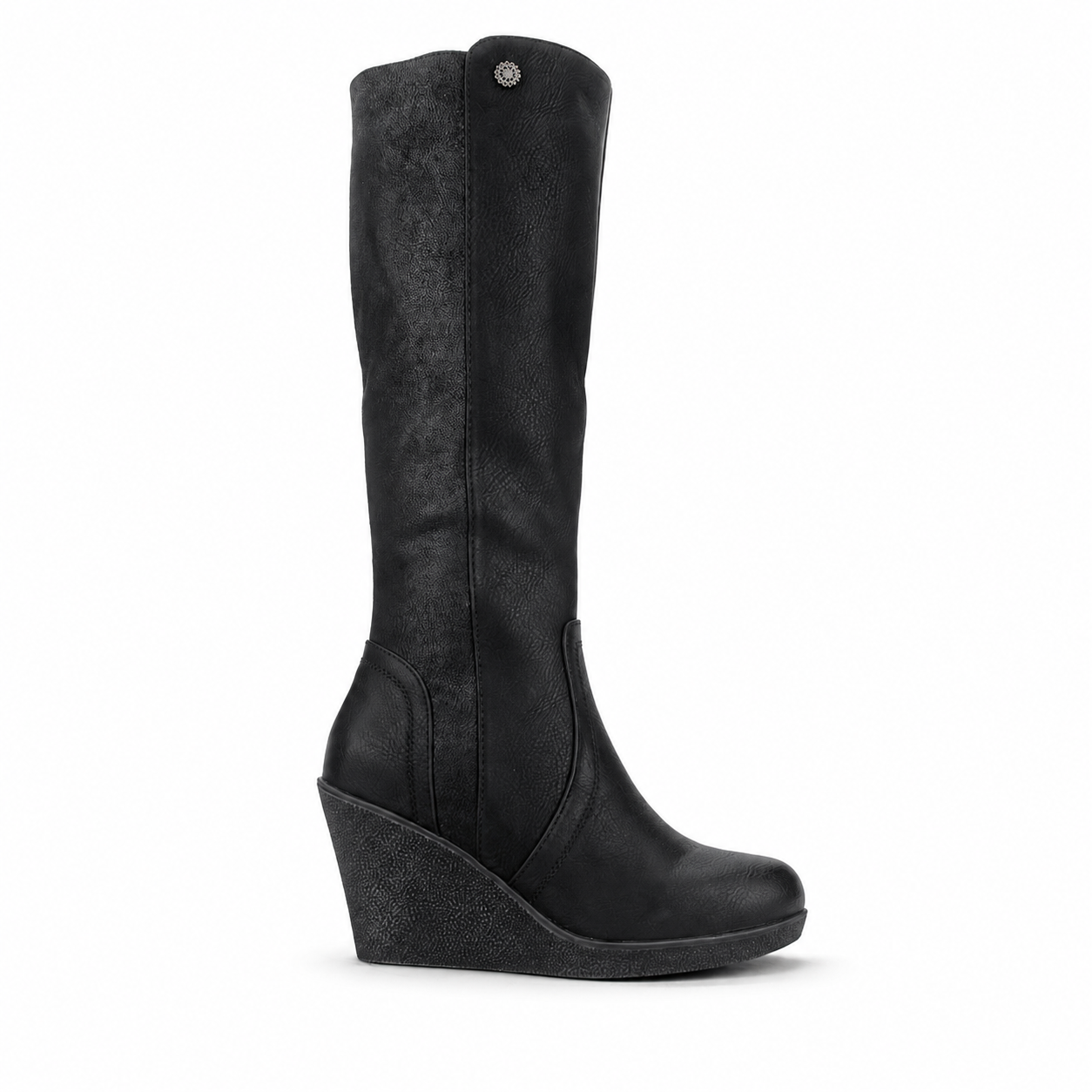 Bota Chalada Mujer Wedge-40 Negro Casual-0