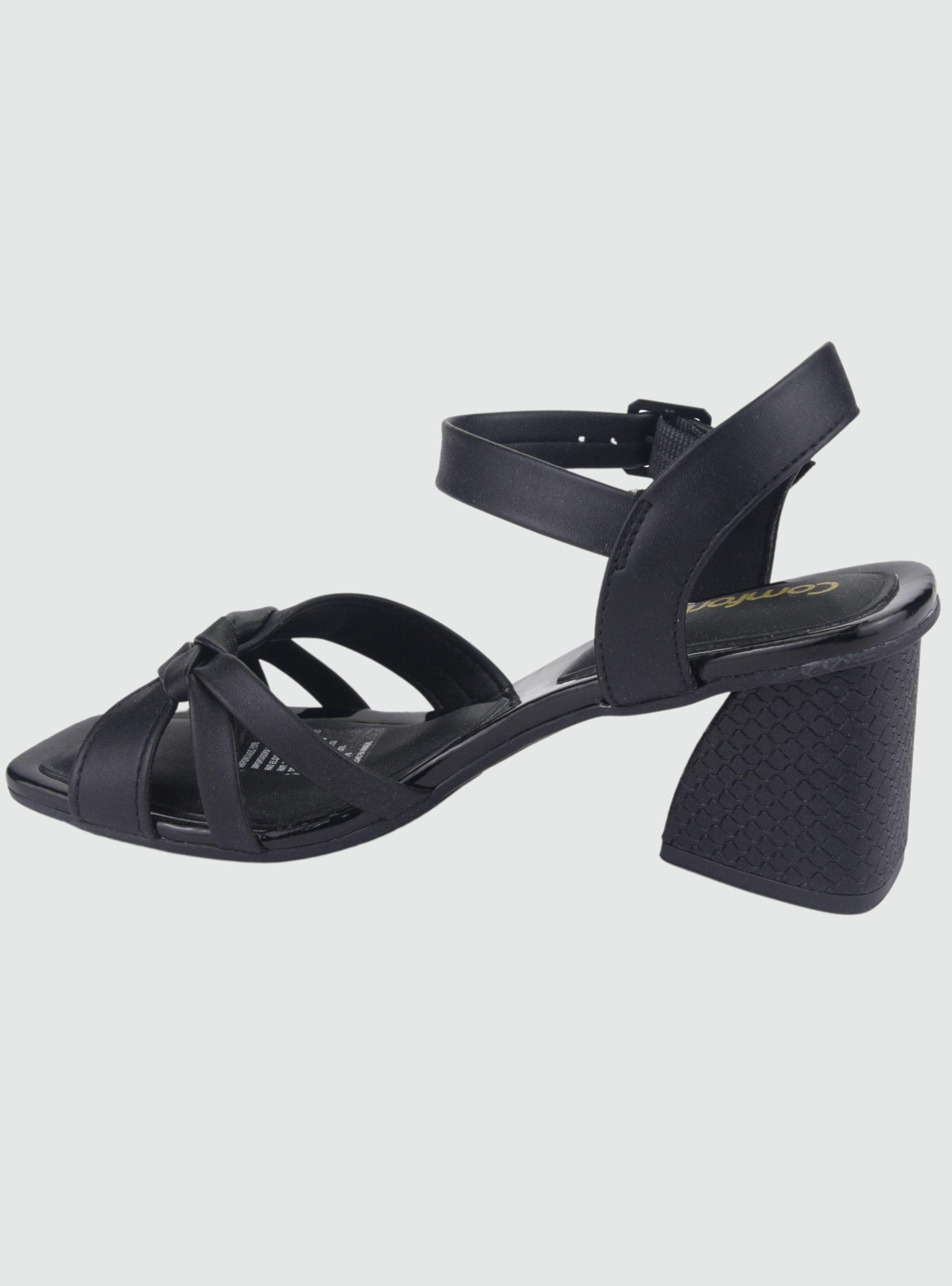 Sandalia Comfortflex Mujer 2274402 Negro Moda-1