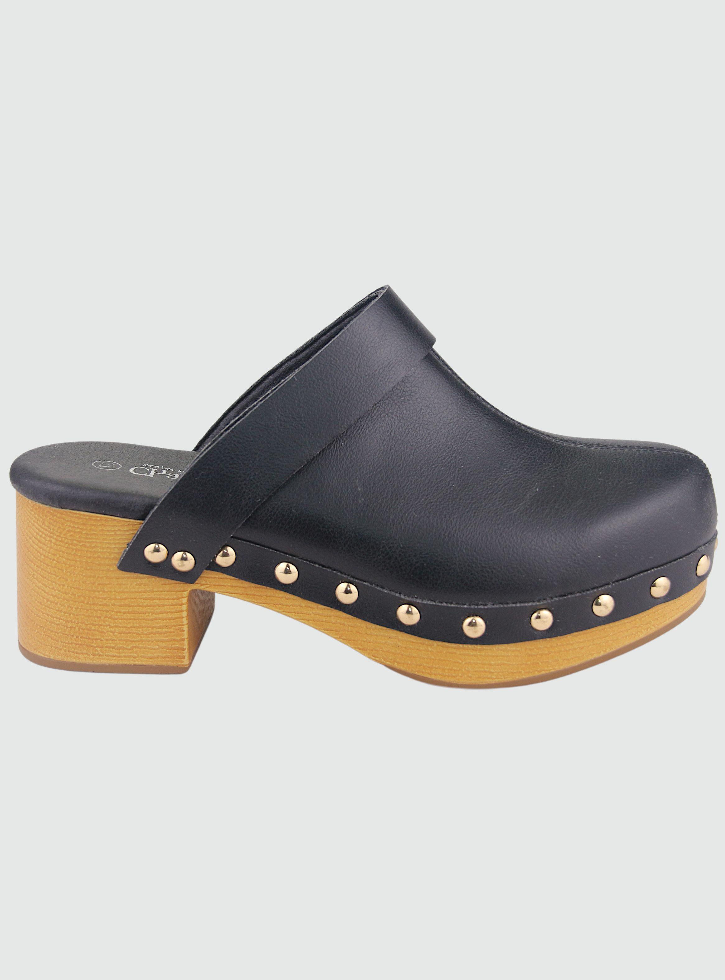 Zapato Chalada Mujer Woodh-31 Negro Casual-0